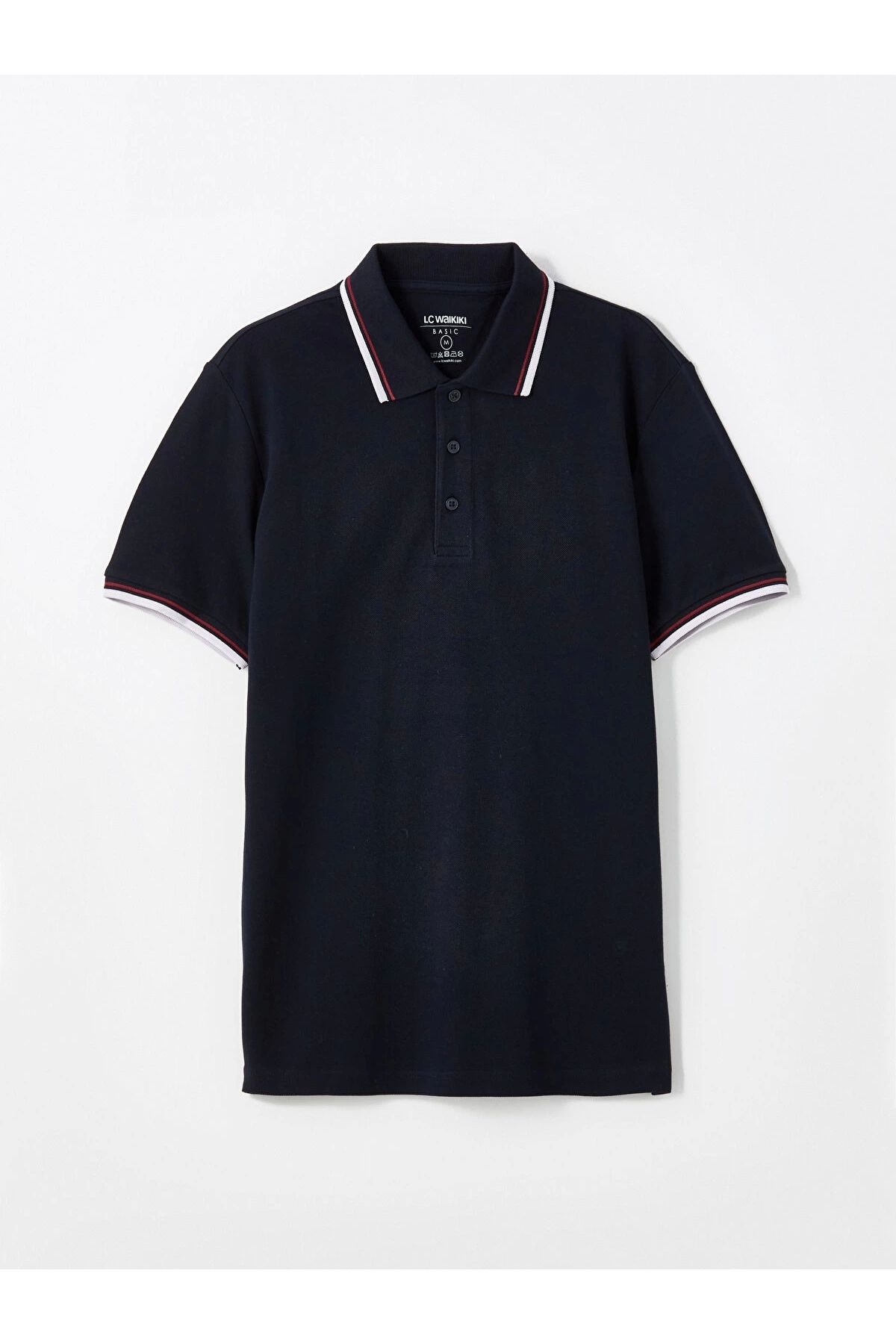 LC Waikiki LCWAIKIKI Classic Lacivert Polo Yaka Kısa Kollu Pike Erkek Tişört