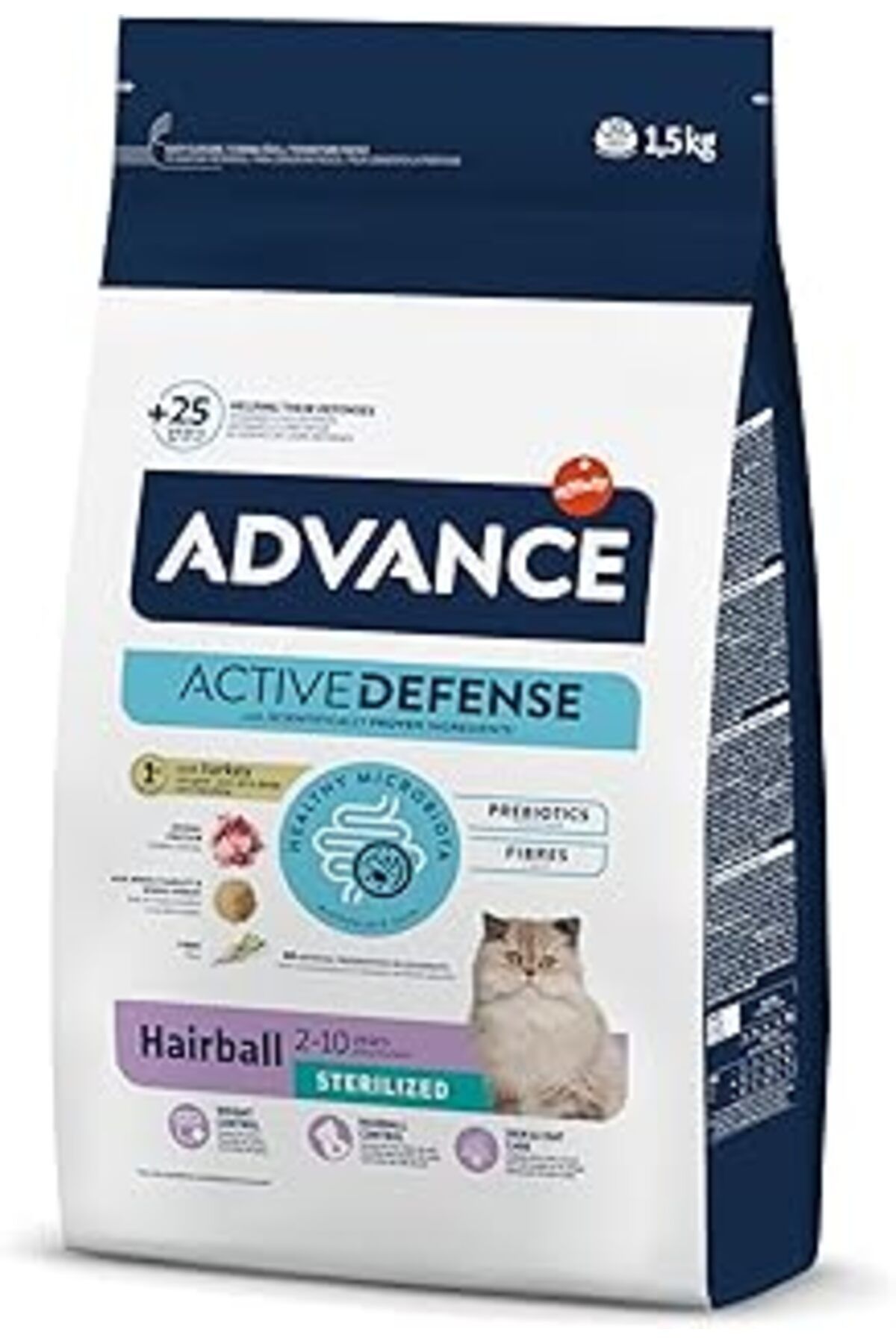 Qedii Advance Cat Sterilized Hairball Hindili Kısır Kedi Maması, 1.5 Kg