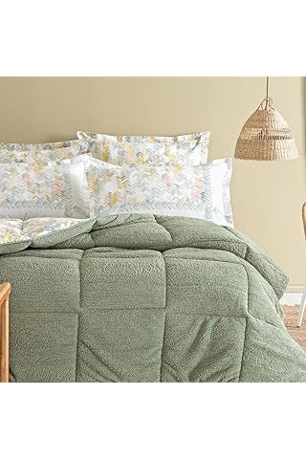 Qedii Puffy Leora Tek Kişilik Triola Set Adaçayı