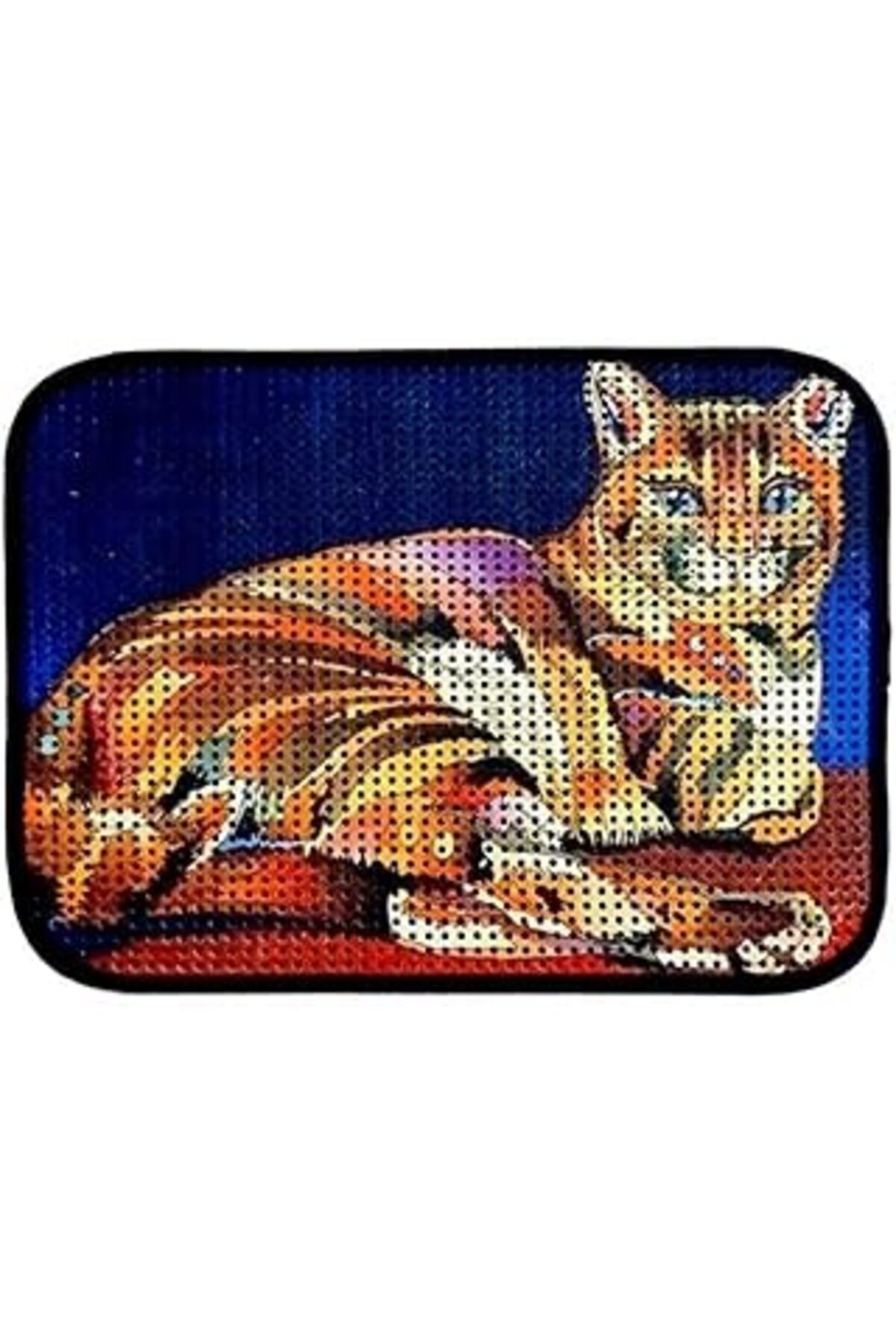NETWORK ART Miapet Elekli Desenli Kedi Tuvalet Önü Paspası 60 X 45 Cm Kaplan