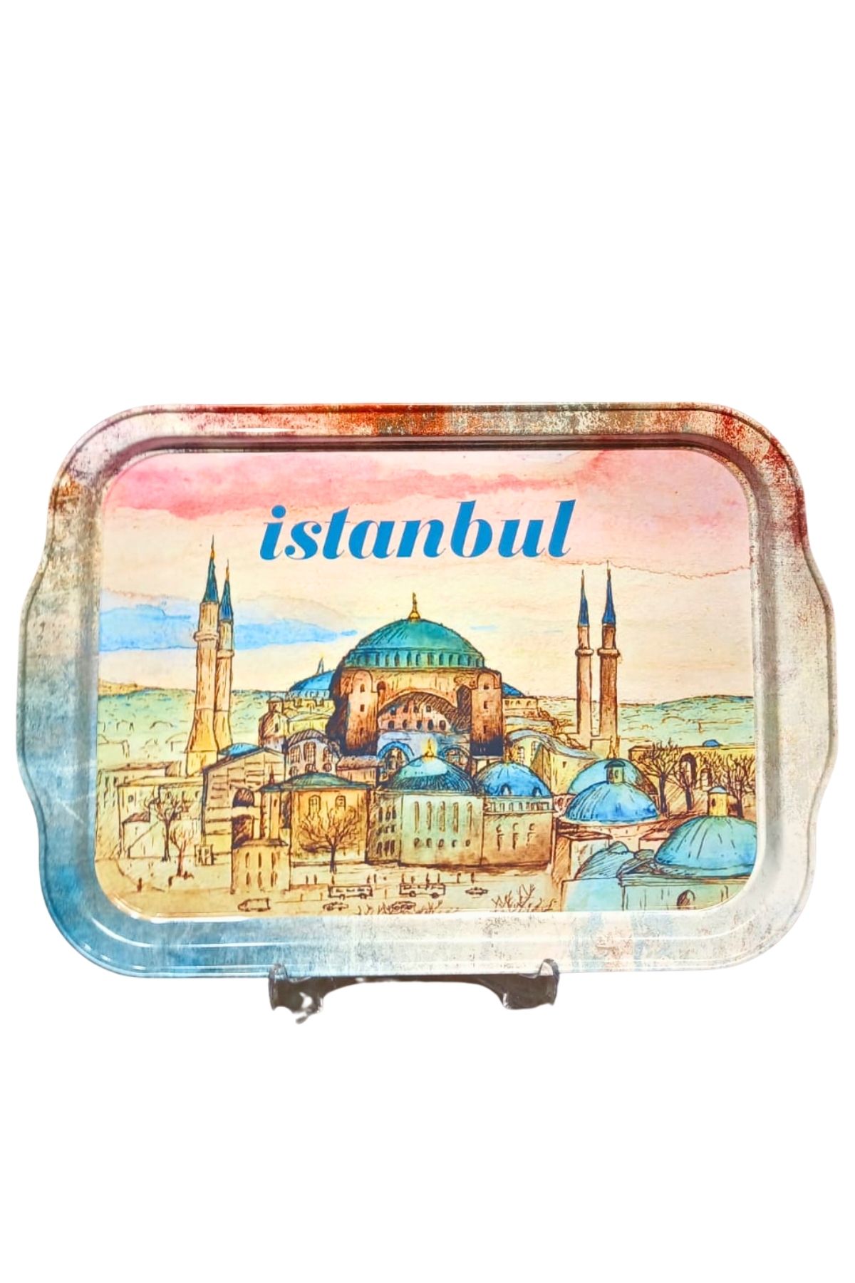 Koza Desenli 32x23 Renkli Tepsi
