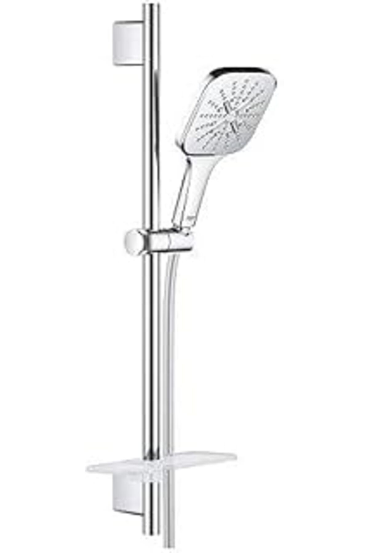 Mu Art Ahşap Rainshower 130 Smartactive Cube | Duş Çubuğu Seti, 3 Püskürtme Türü | Krom | 26584000
