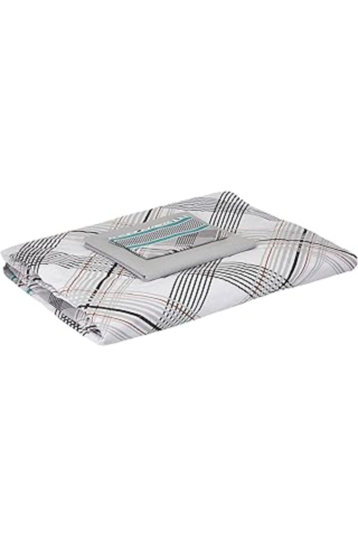 ASİTAN Floyd Ranforce Geometrik Desenli%100 Pamuk Complete Set, Gri, Tek Kişilik