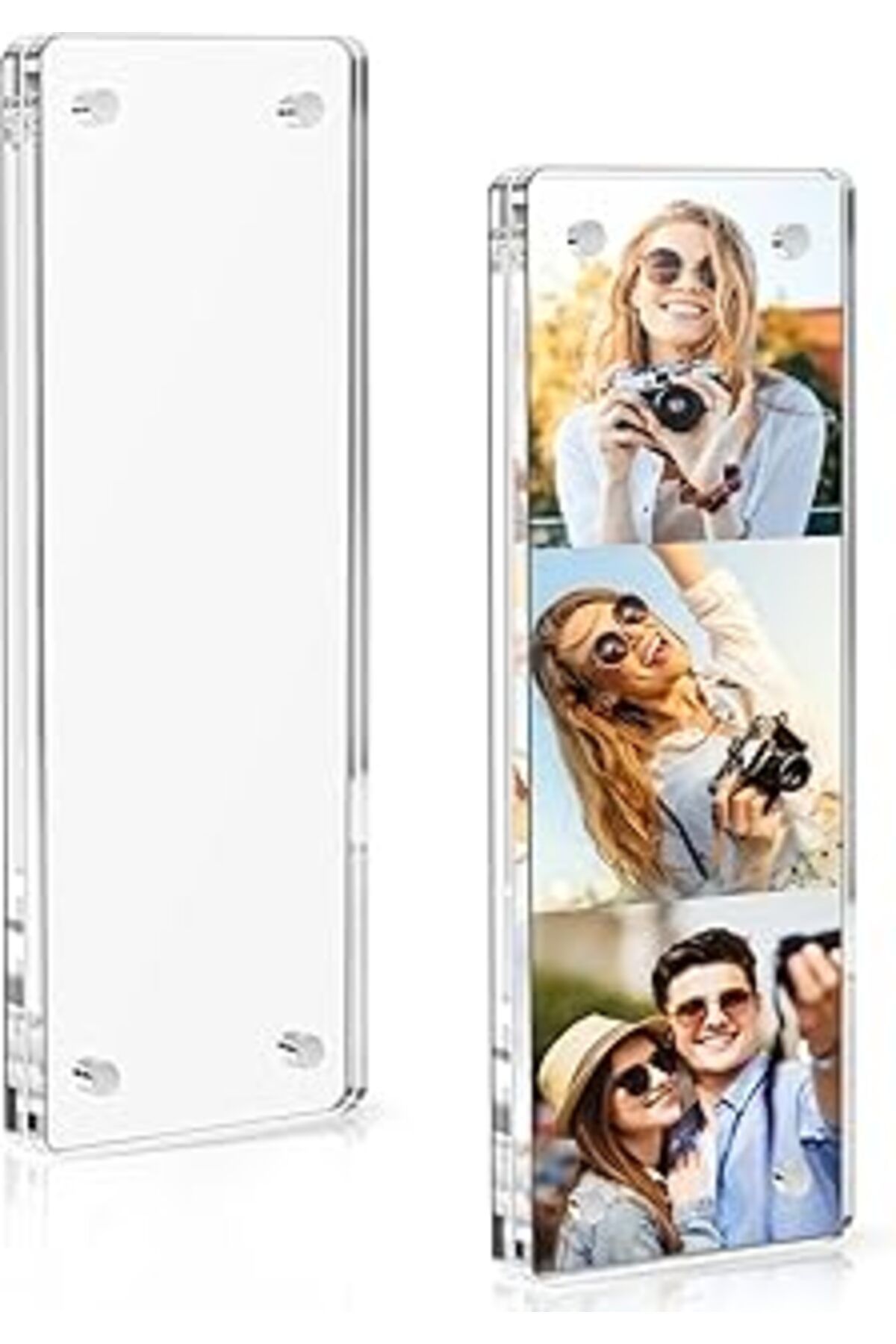 NETWORK ART Vowcarol 2 Paket Fotoğraf Kabini Çerçevesi 2X6 Resim Çerçevesi, Akrilik Buzdolabı Manyetik Çerçevel