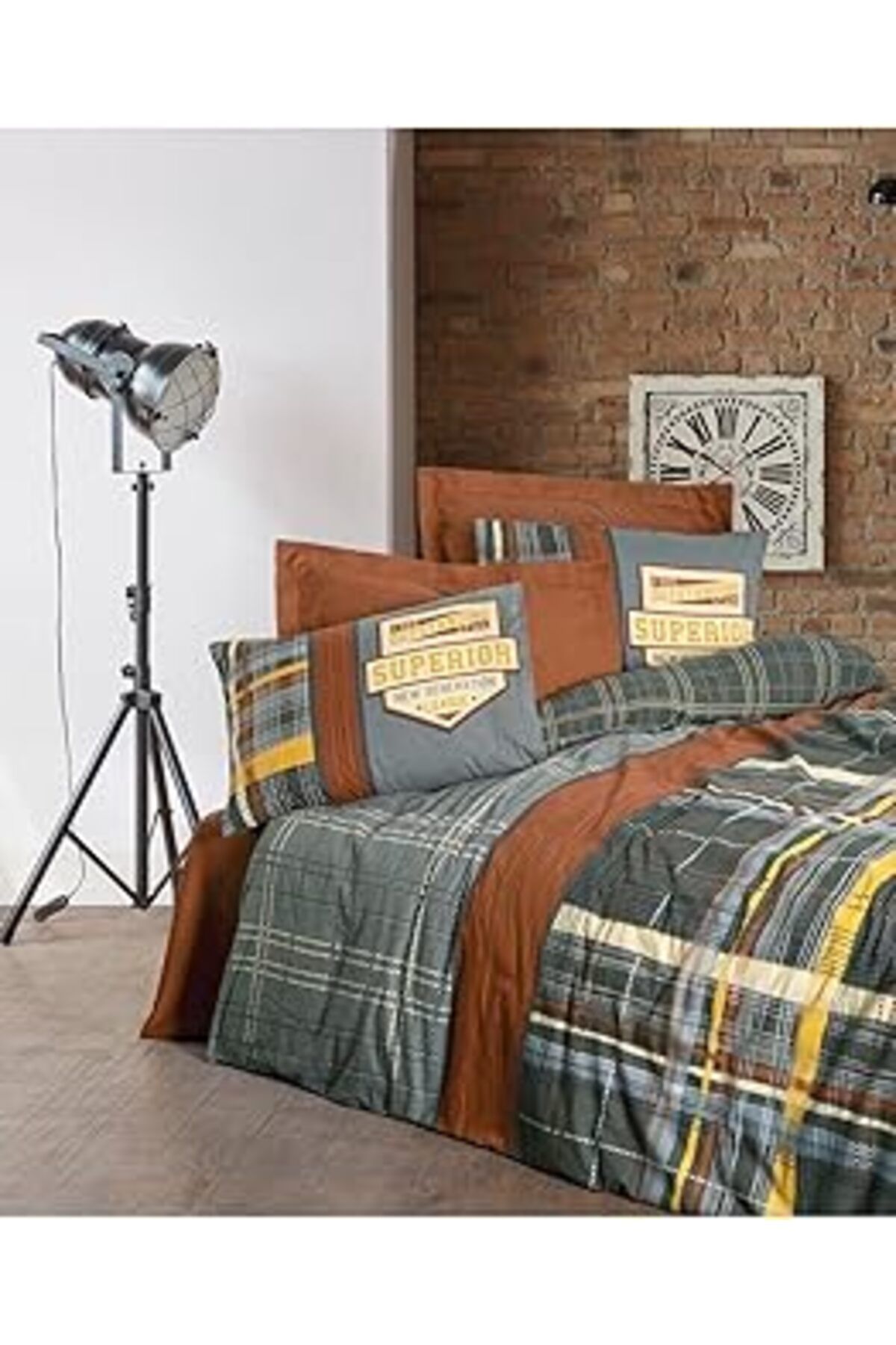 Qedii Cozy Home Masculine Çift Kişilik Nevresim Takımı Ramiro Tarçın
