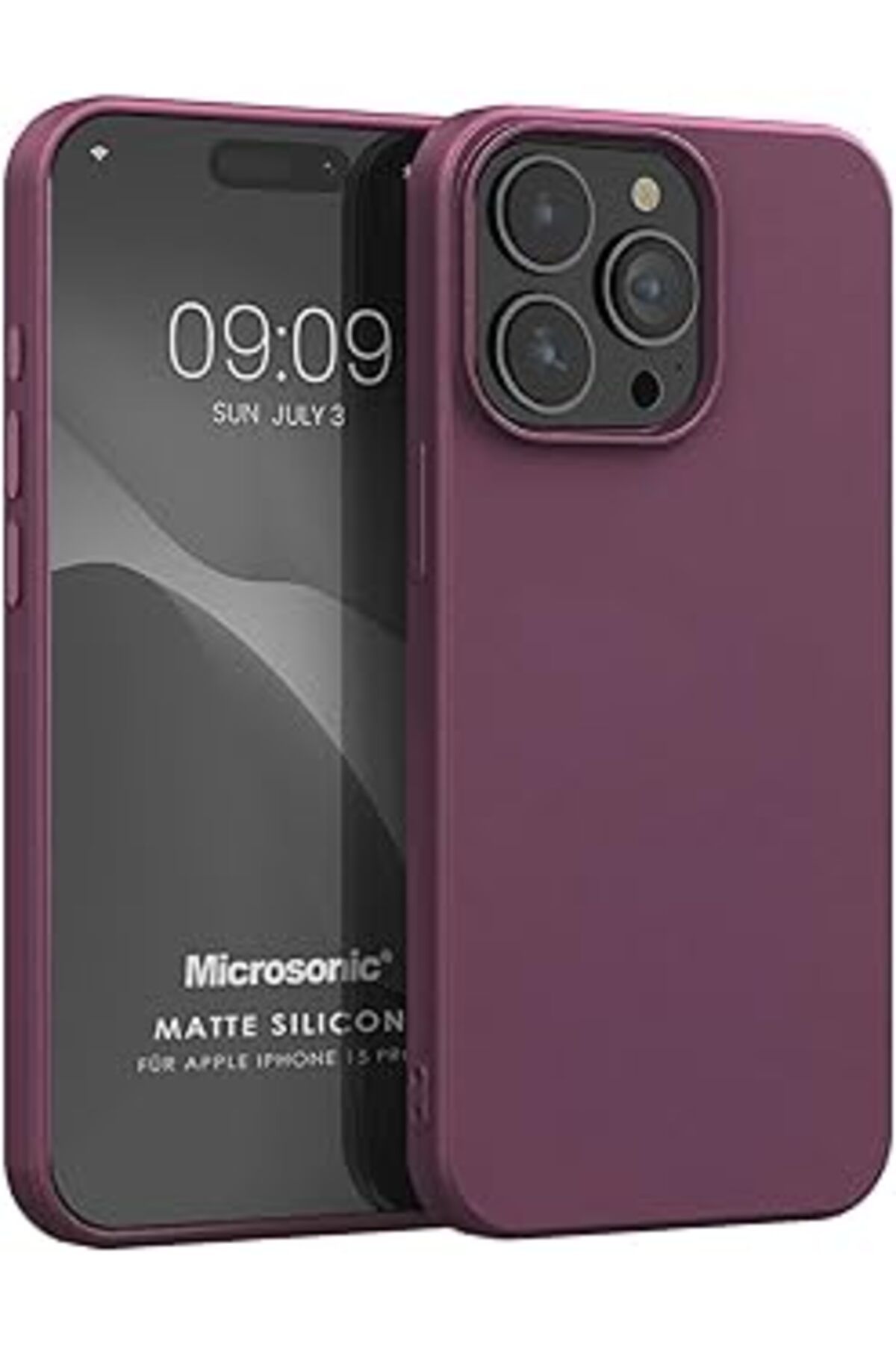 NETWORK ART Microsonic Kılıf Matte Silicone Iphone 15 Pro Mor [Iphone 15 Pro Ile Uyumlu Kılıf - Mor]