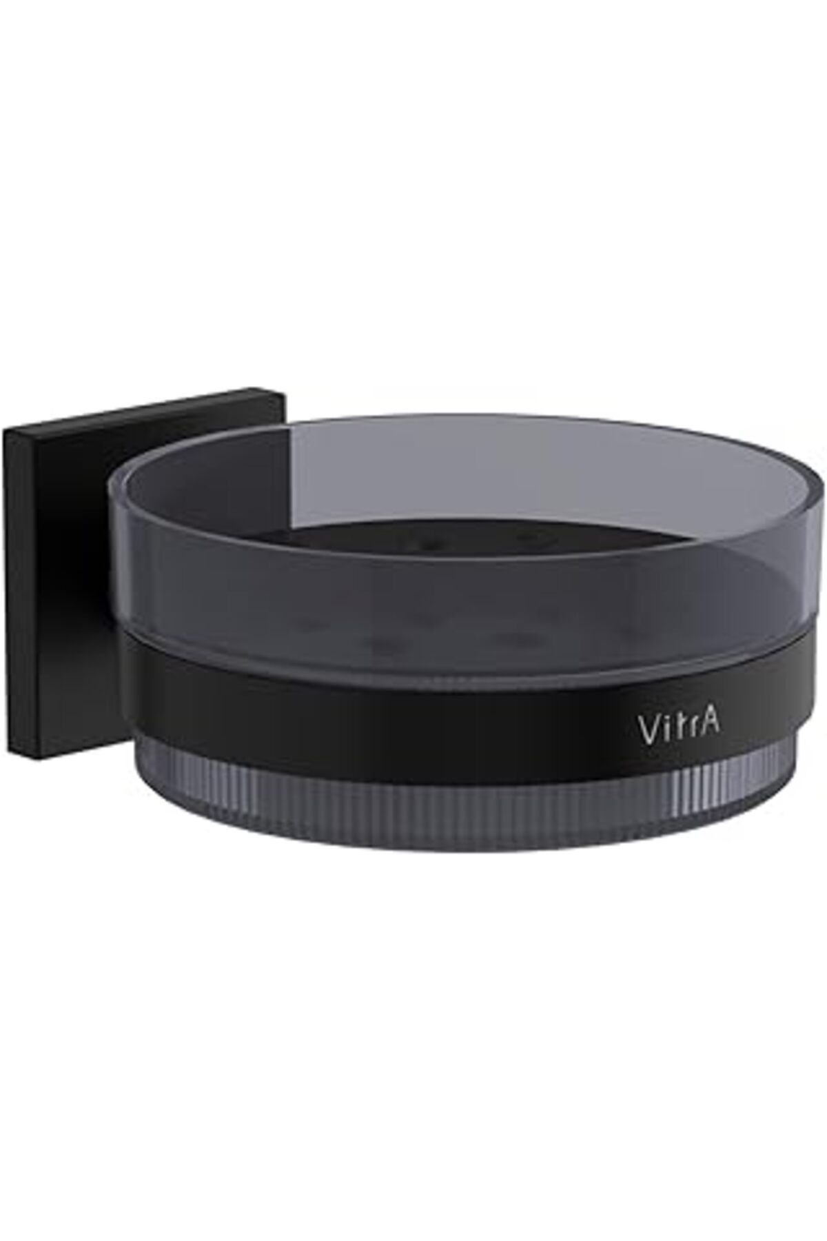 NETWORK ART Vitra Root A4481236 Katı Sabunluk, Mat Siyah, Duvardan
