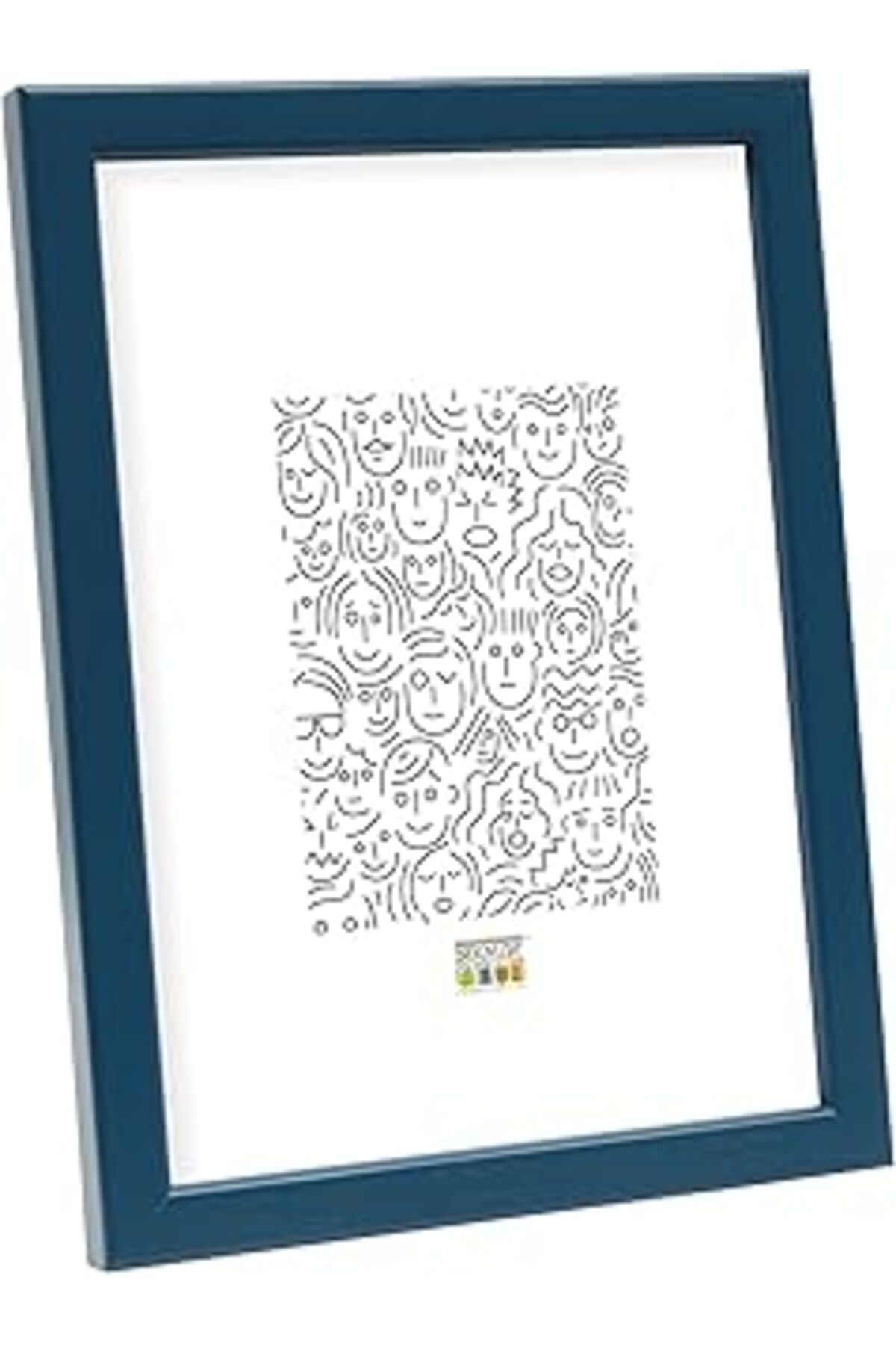 Mu Art Ahşap Deknudt Frames Çerçeve S41Jl6-18.0X24.0 Mavi, Dar Ahşap Çıta