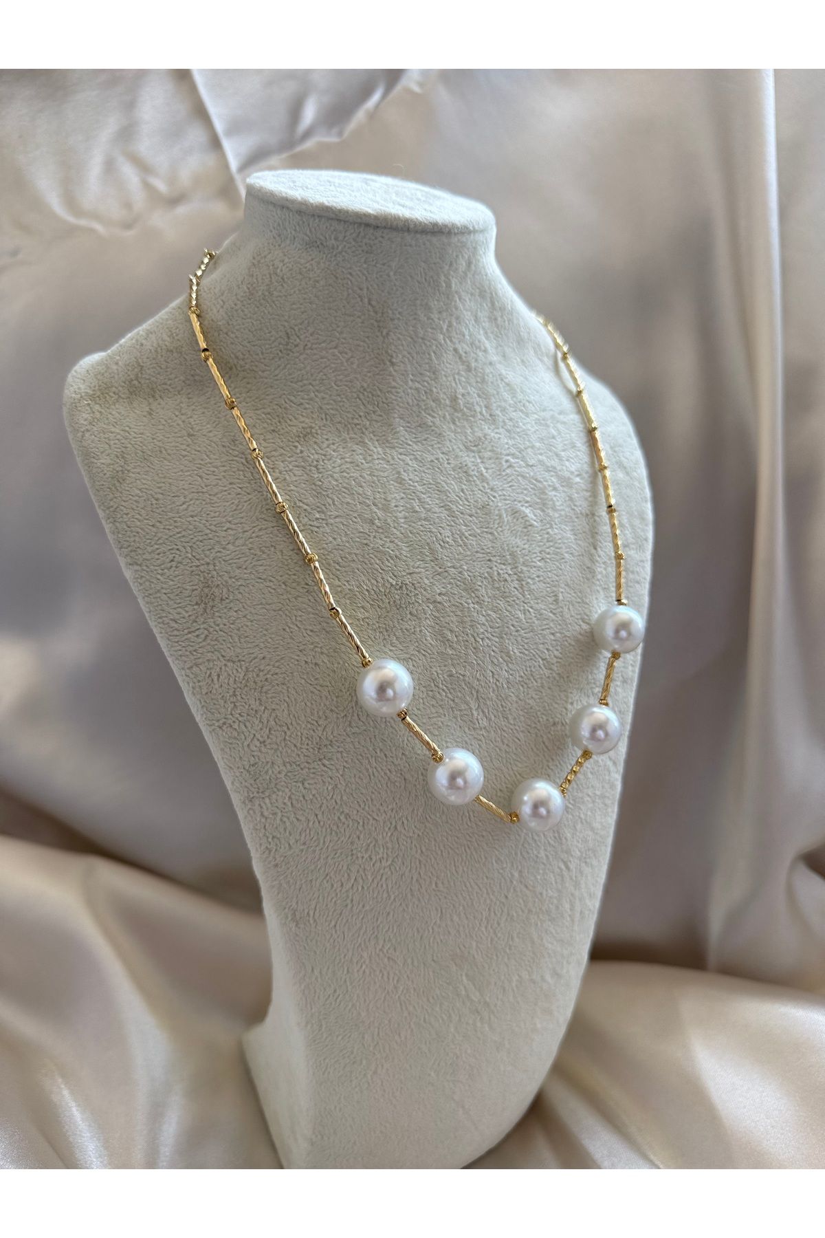 bubblyn&co Amaris İncili Gold Kolye