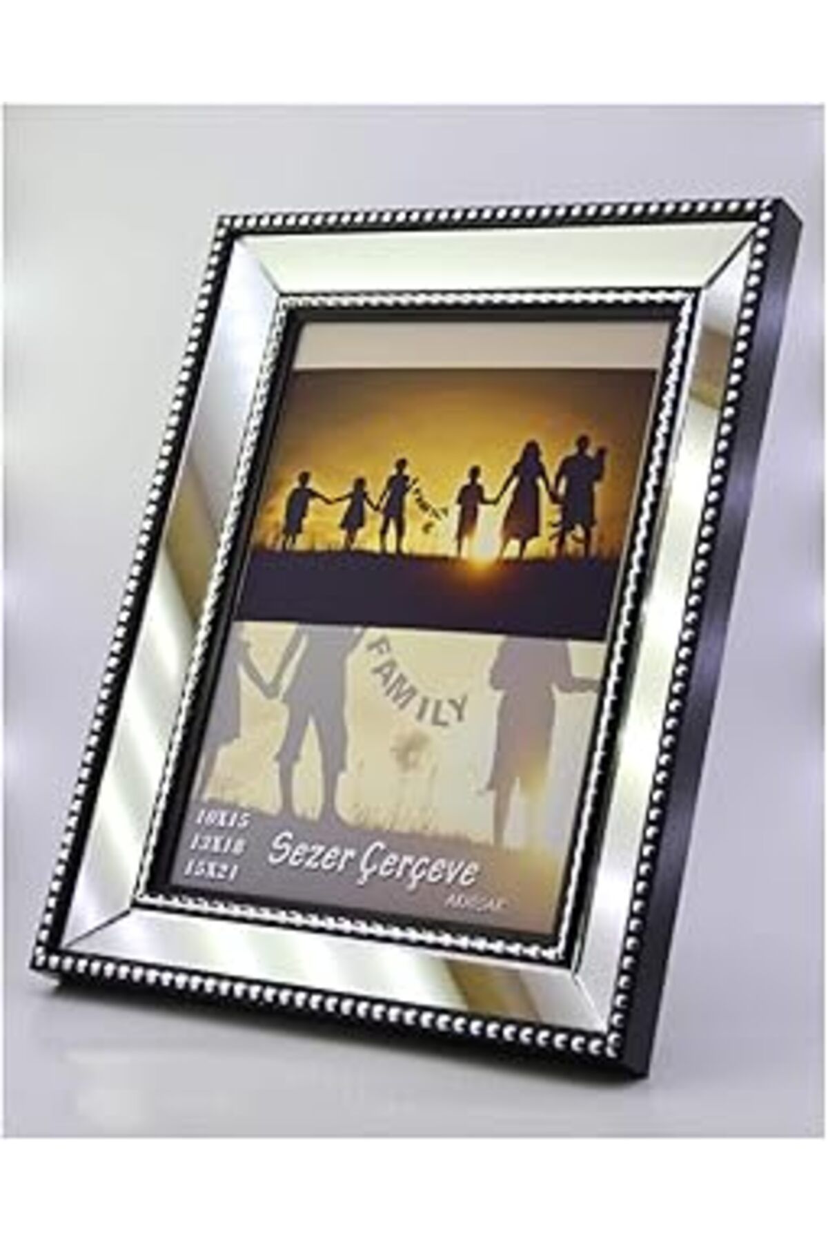 NETWORK ART Sezer Çerçeve-15X21 Cm Aynalı Siyah Dekoratif Konsol Fotoğraf Çerçevesi