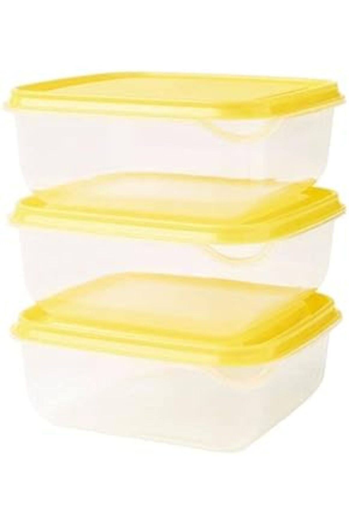 Mu Art Ahşap 3 Lü Set Saklama Kabı Sarı Renk Meridyendukkan Çok Amaçlı Özelliği 0.6 Lt 3Adet Sarı Kapak