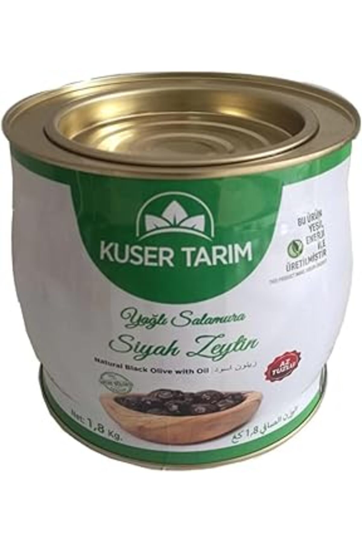 ASİTAN Yagli Salamura Siyah Zeytin (290/320) 1,8 Kg