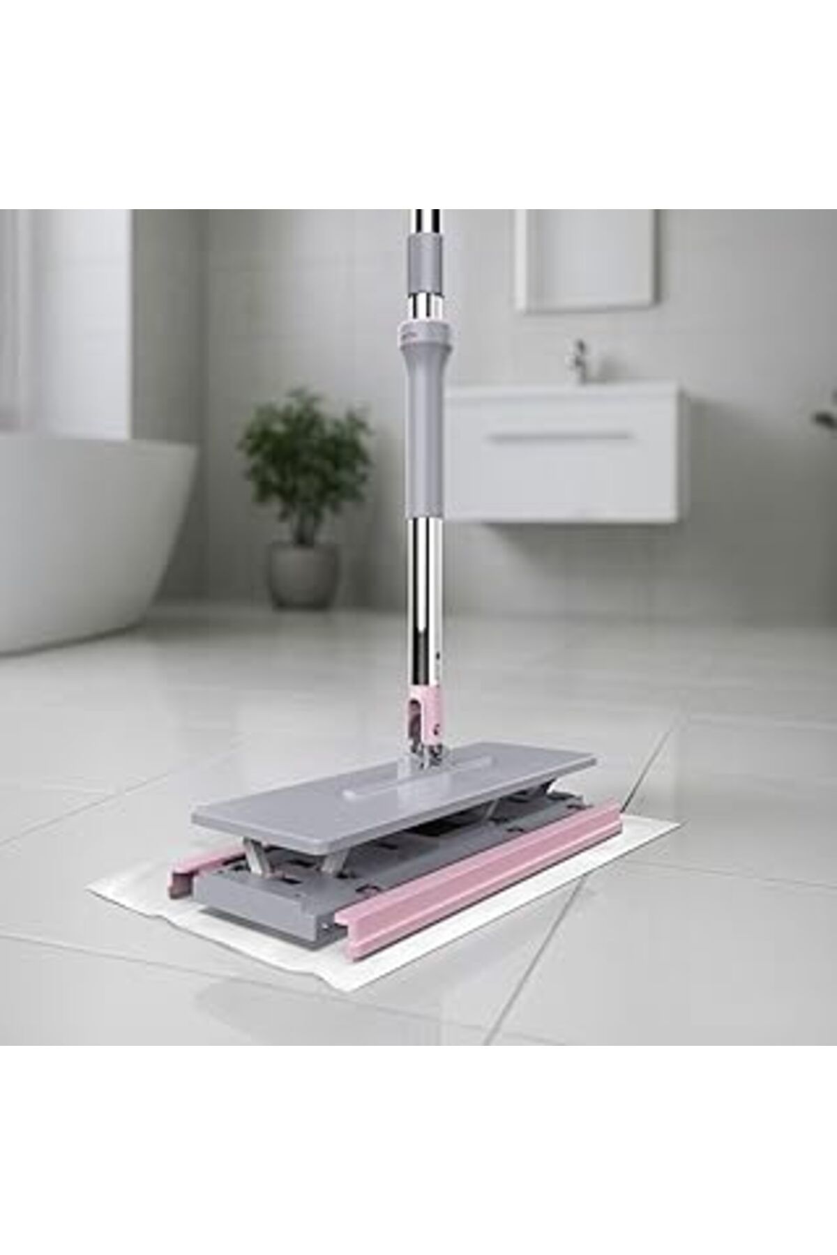 Mu Art Ahşap Deconox One Click Mop Paleti 4Xl Büyük Palet 32Cm, 8 Adet Bez Hediyeli, Asansörlü Mekanizma Çok Pra