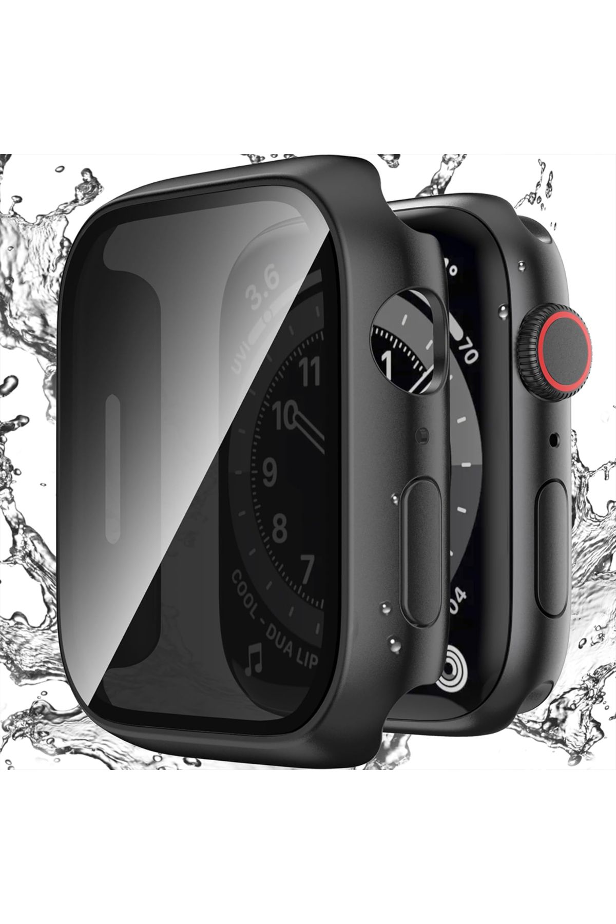 Sneezy İOS Watch Series 10 46mm Uyumlu Hayalet PC Sert Kasa Ekran Koruycu 360 Güvenli Koruma