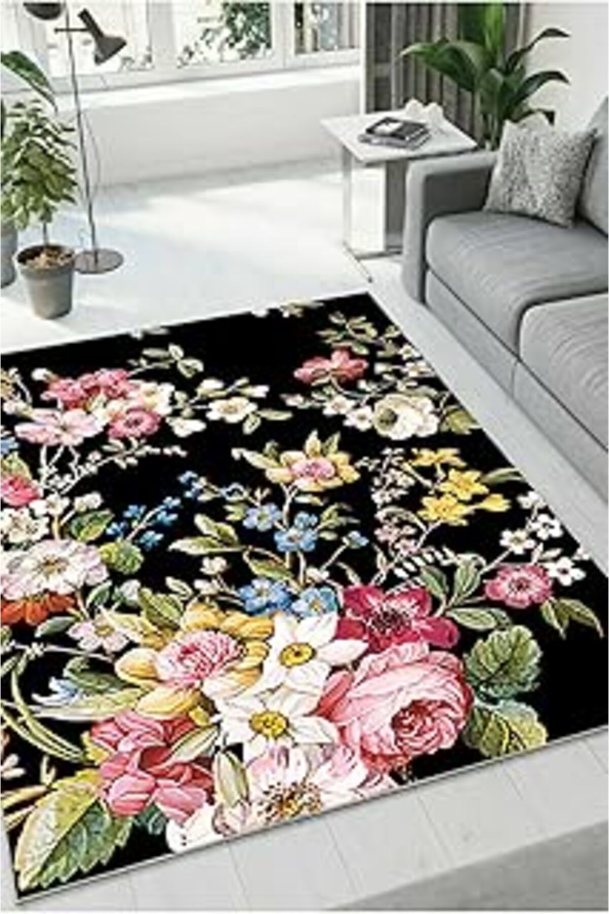 ASİTAN Yumuşak Yıkanabilir Koridor Halısı Salon Mutfak Oturma Odası Kaymaz Dz-14-Sari Dz-14Sari50X80