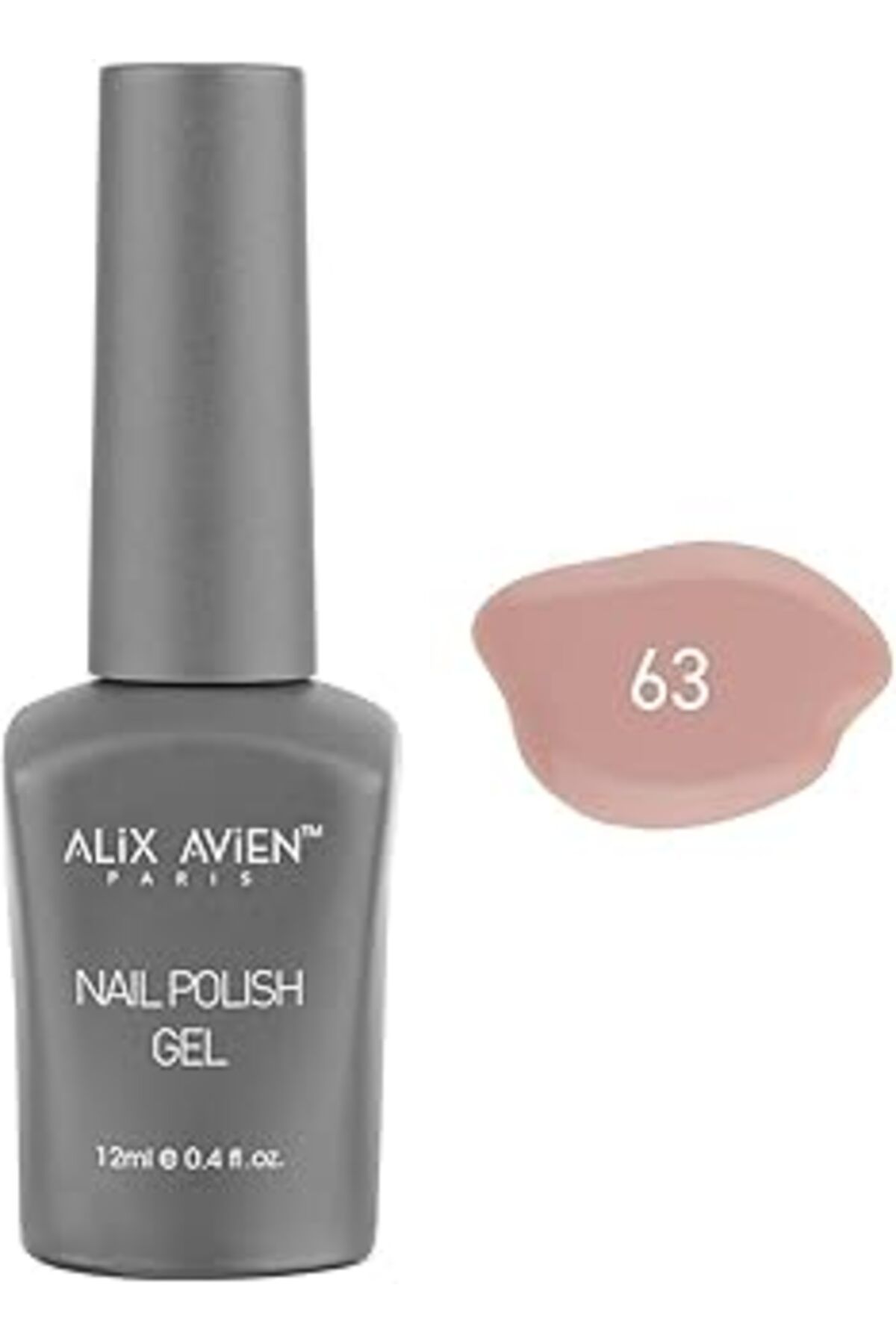 Pazarcan Alix Avien Bej Nude Kalıcı Oje 63-Yoğun Renk Veren Jel Oje 12 Ml-Nail Uv Gel Polish 63