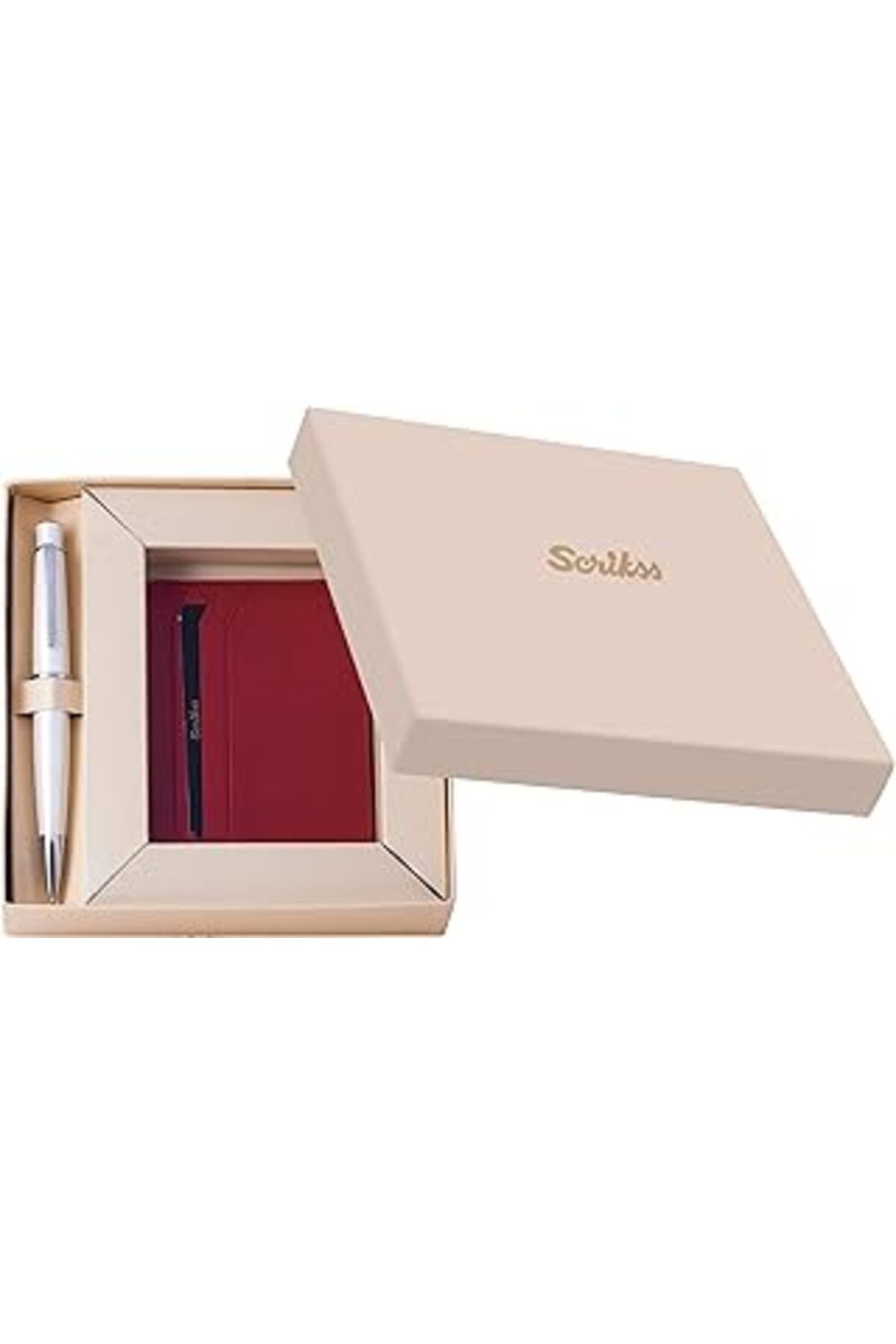 Qedii Scrikss Kredi Kartlık Ve 62 Kırmızı Tükenmez Kalem Set