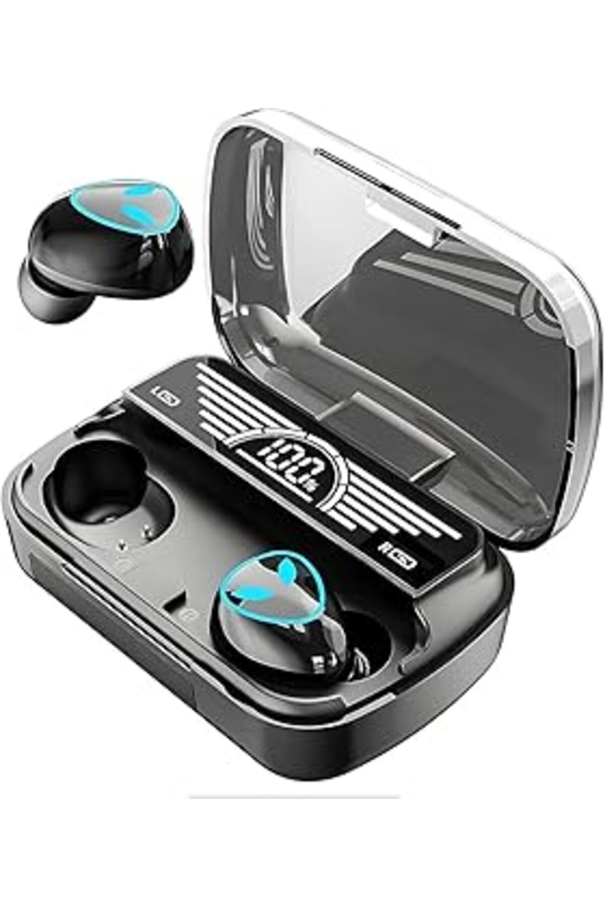 Mu Art Ahşap M20 Powerbankli Şarj Göstergeli Kulakiçi Kablosuz Dokunmatik Bluetooth Kulaklık Yüksek Ses Kaliteli