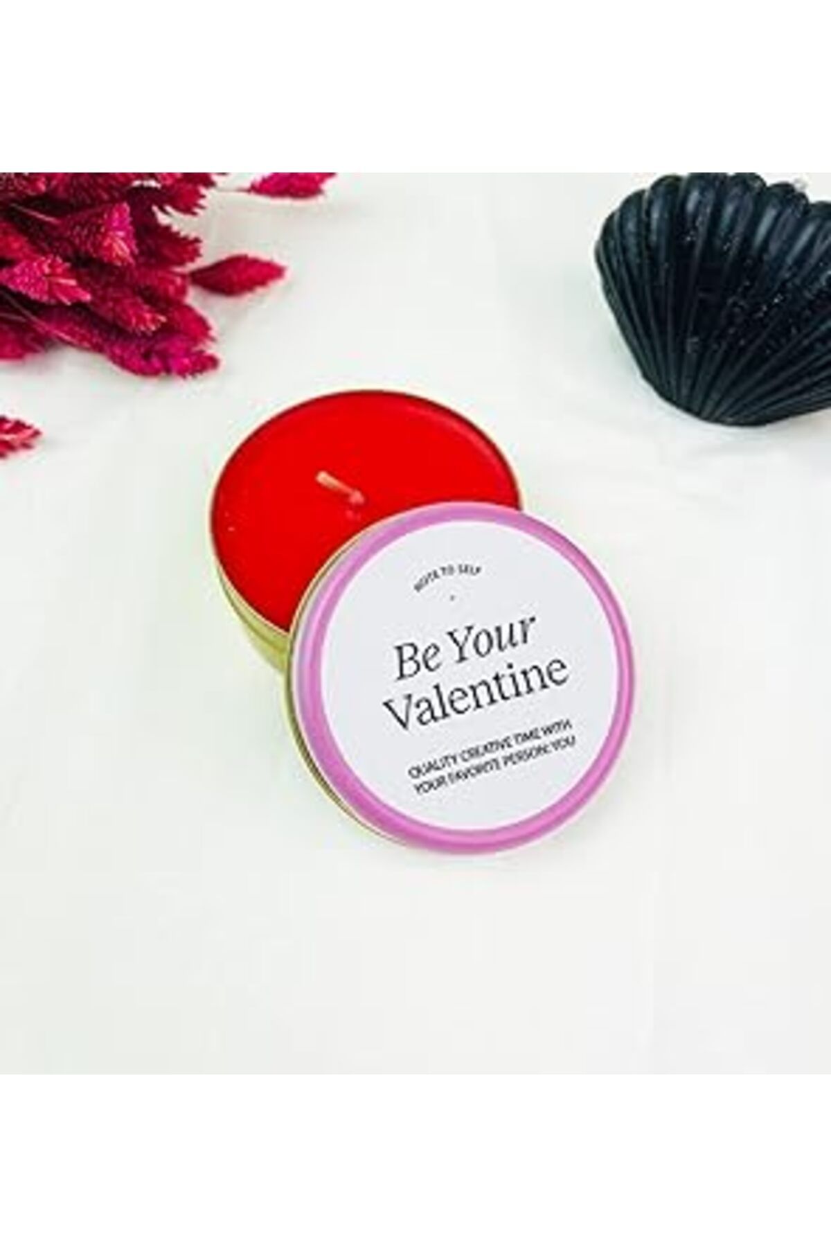 NETWORK ART Giftmoda Be Your Valentine Tasarımlı Kokulu Teneke Mum (Kırmızı)