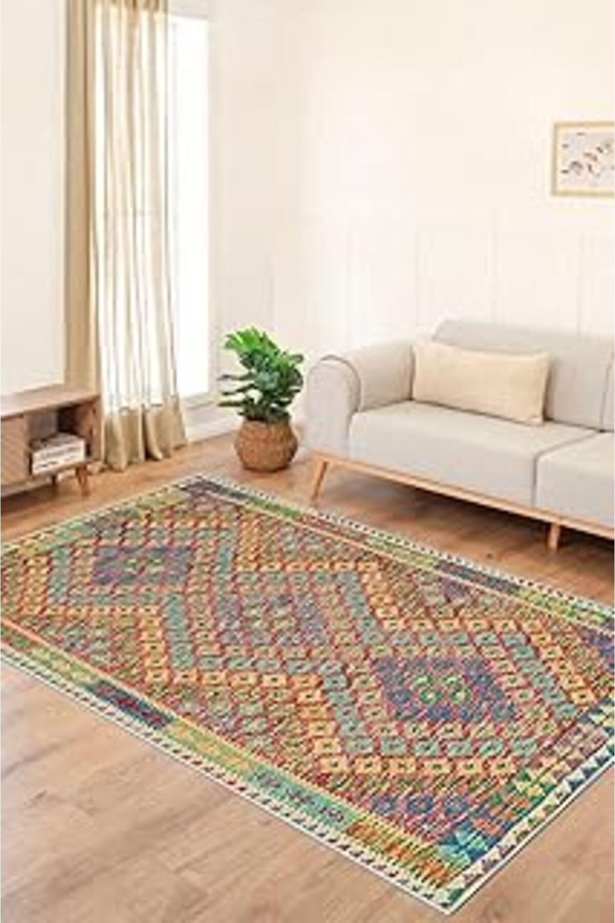 ASİTAN Kaymaz Tabanlı Salon Halısı Koridor Halısı Mutfak Halısı Klasik Yeni Model Ht-652 50X80Ht652333