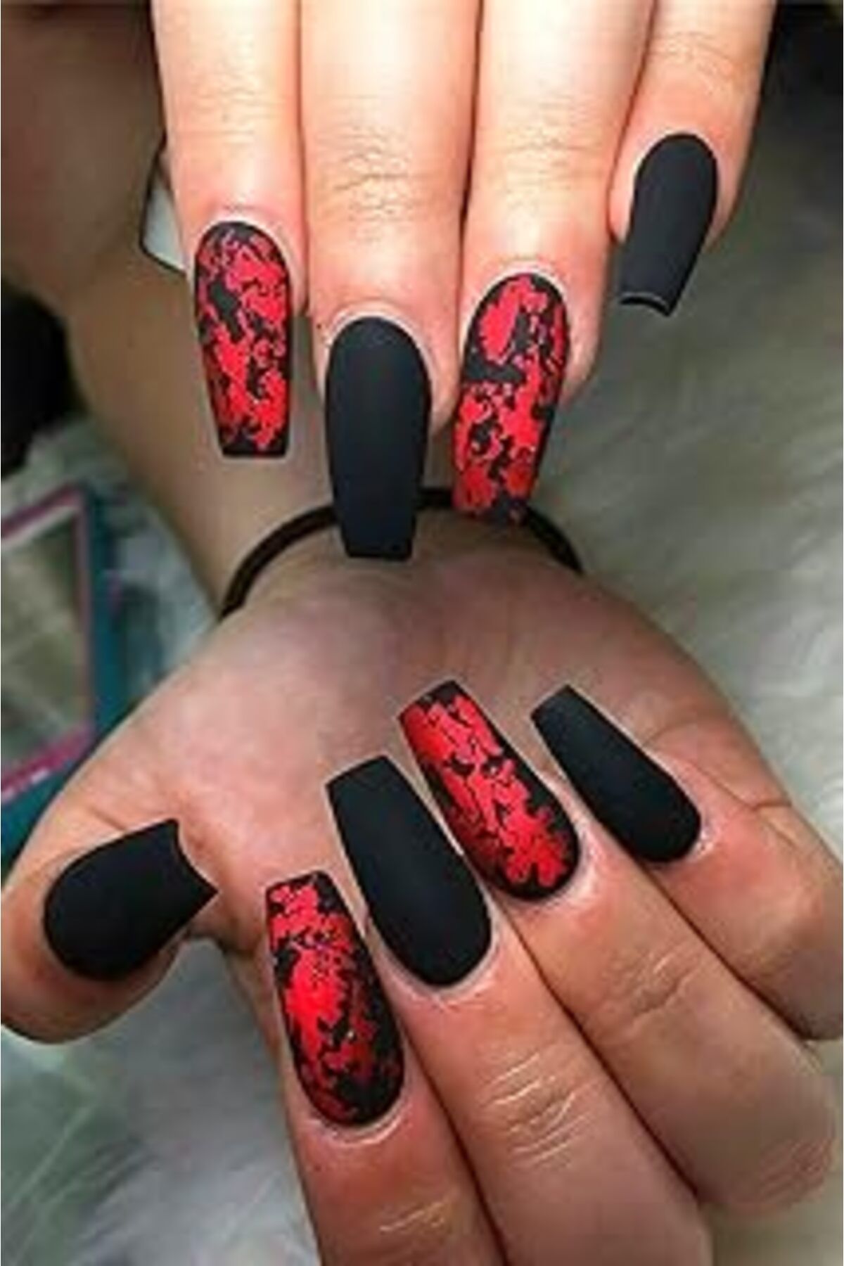 Qedii Artikel Kırmızı Renk Transfer Tırnak Dövmesi, Tırnak Sticker, Nail Tattoo, Nail Art