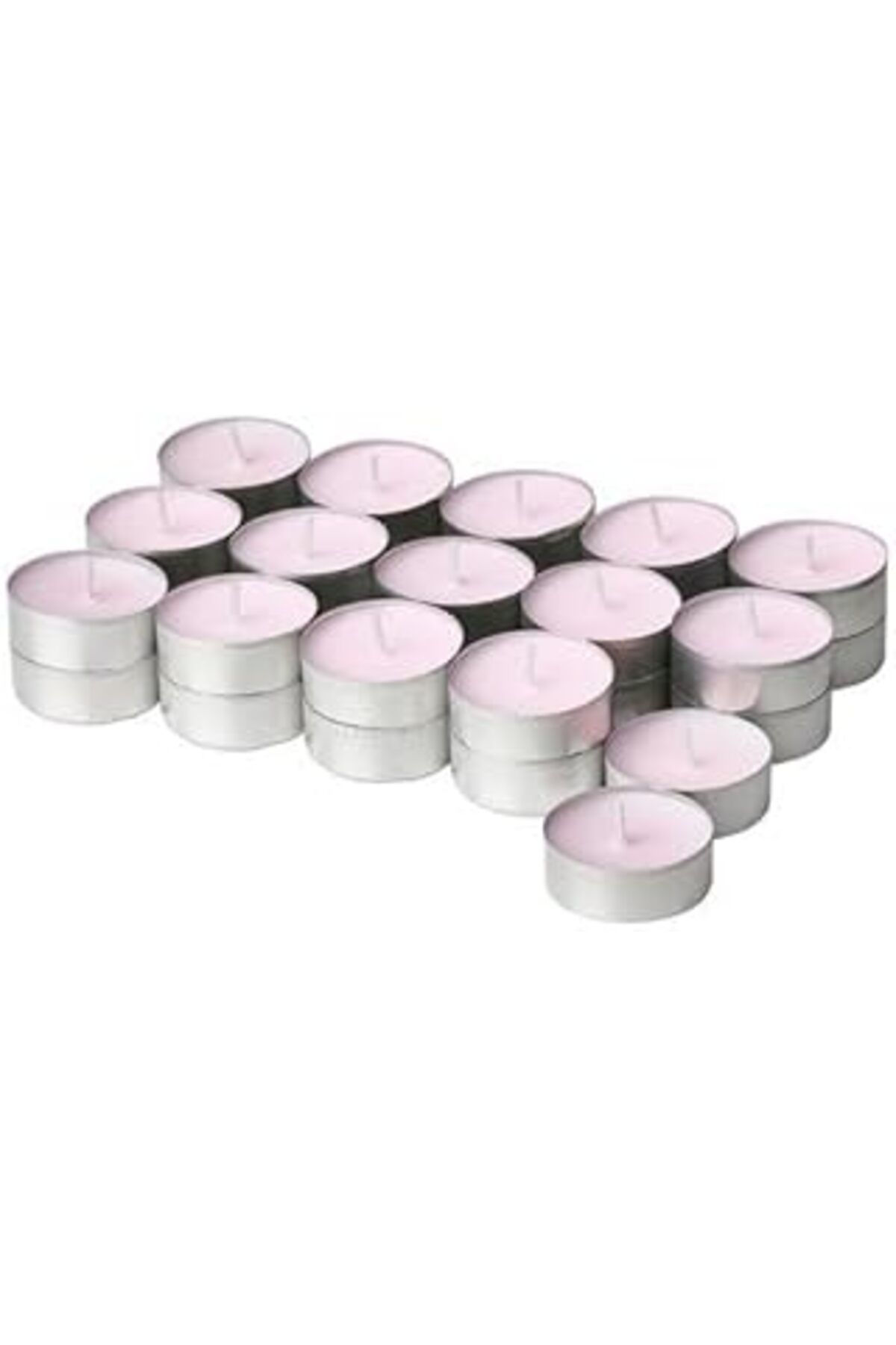ASİTAN 30 Lu Yasemin,Zambak Kokulu Mum Meridyendukkan Çiçek Kokusu Mini Mum 3.8 Cm Açık Pembe