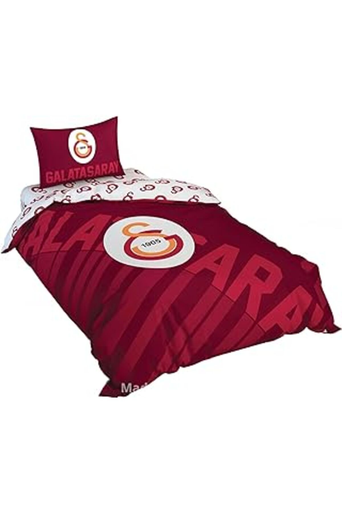 Mu Art Ahşap Lisanslı Nevresim Takımı Gs Kırmızı Logo Nevresim Takımı Çok Renkli Tek Kişilik