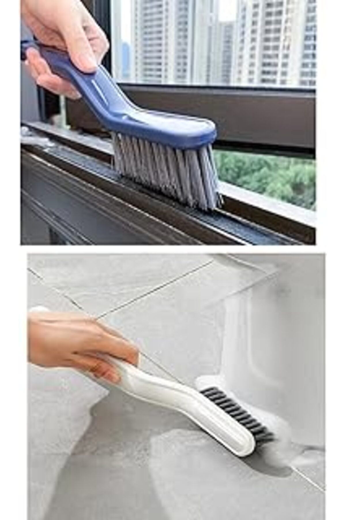 NETWORK ART Mobee Sökme Aparatlı Cımbızlı Banyo Temizlik Fırçası Pencere Boşluk Kazıma Fırçası Köşe Temizleme F