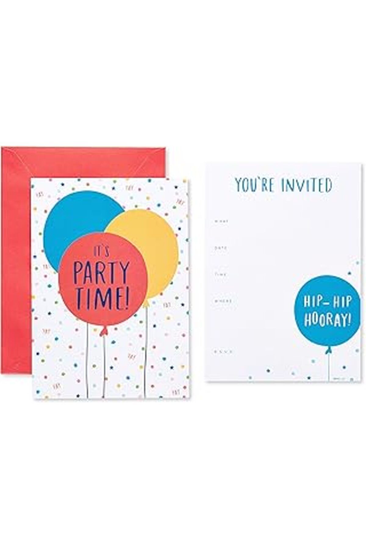 ASİTAN American Greetings Doğum Günü Partisi Davetiyeleri, Balonlar (25 ADET)
