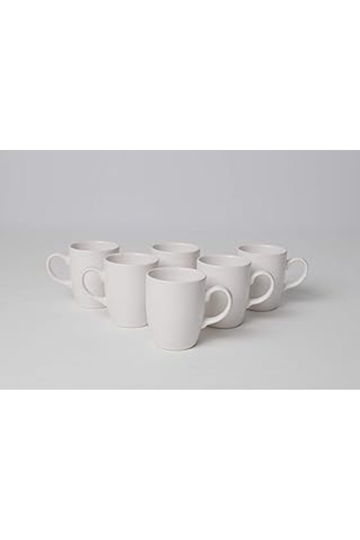 ASİTAN Keramika 6 Adet 9 Cm Mat Beyaz Bulut Kupa 022