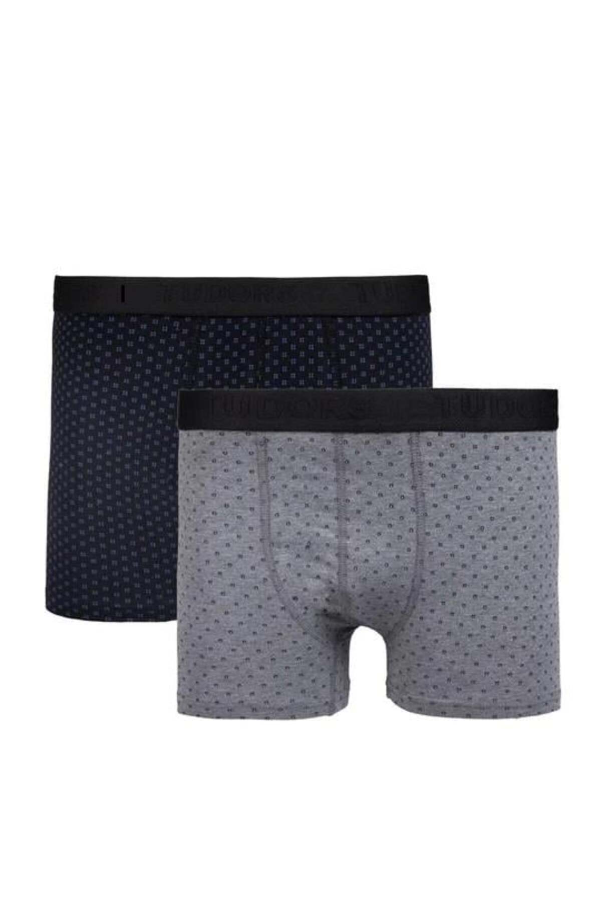 Tudors Erkek 10'lu Desenli Likralı Pamuklu Esnek Kumaş Premium Seri Boxer görsel 6