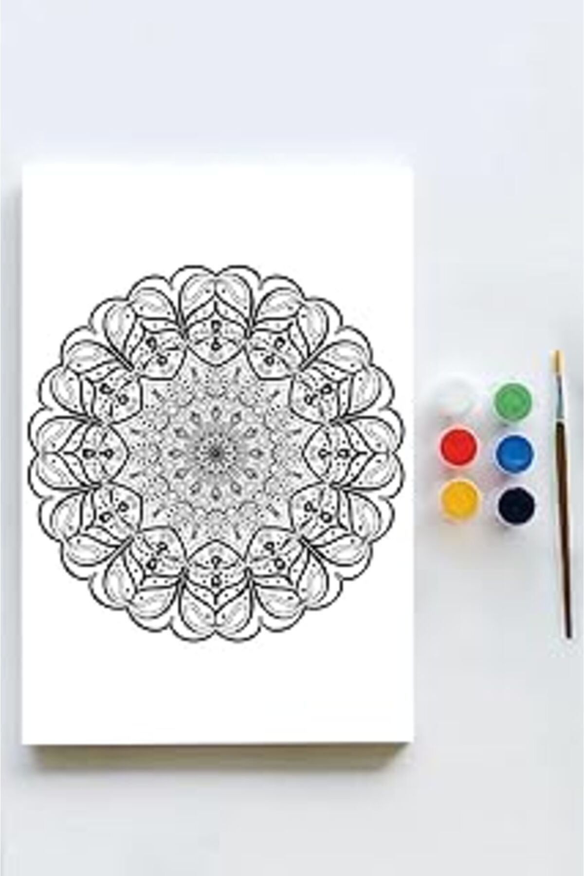 Mu Art Ahşap Postermanya (Pster21613) Mandala Tuval Kanvas Tablo Boyama Hobi Seti 16 (40X60Cm)