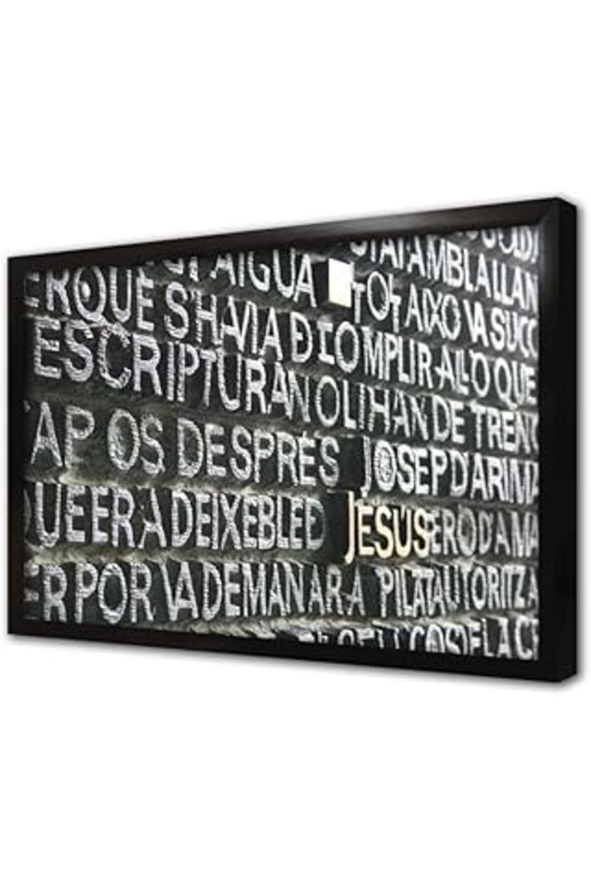Pazarcan Duvar Tasarım Yazı Çerçeveli Cam Tablo 20X30 Cm Ca07078