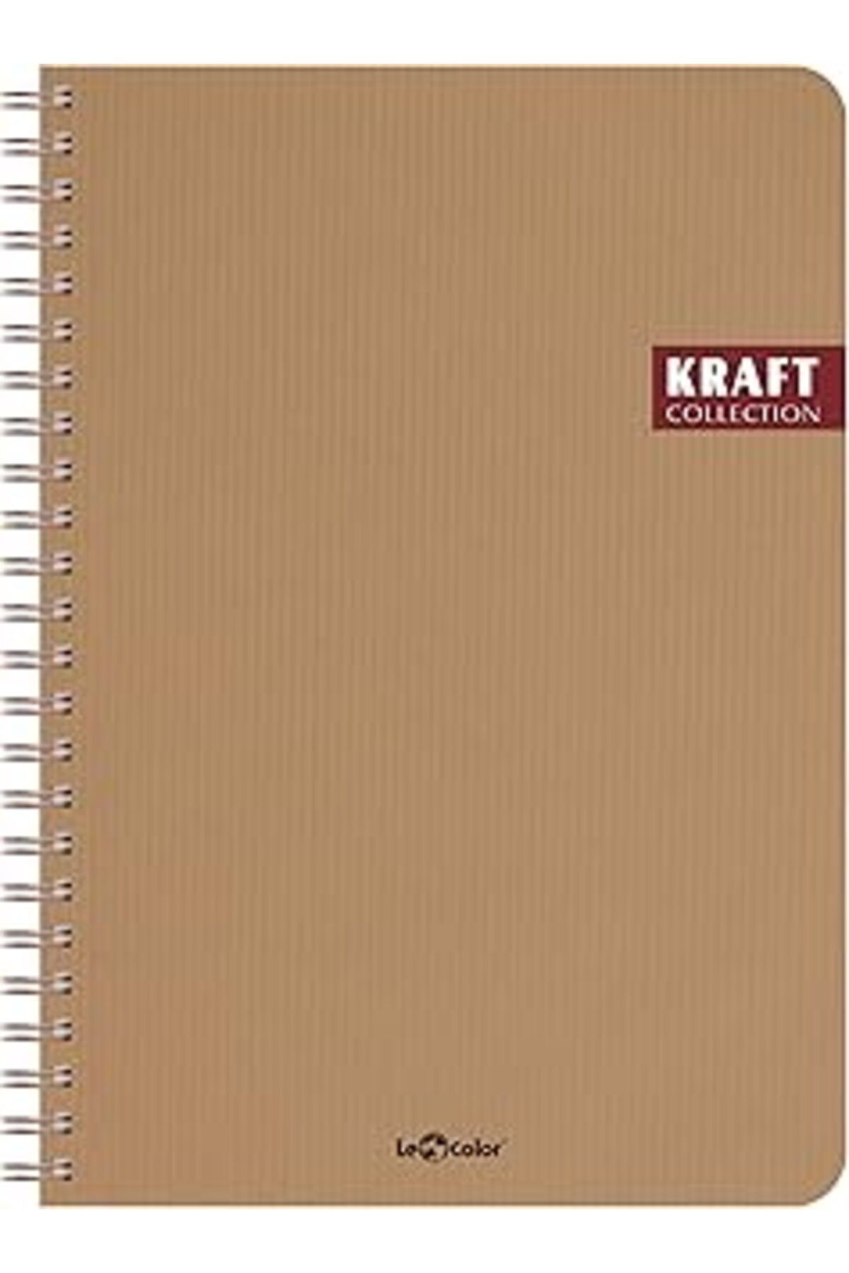 ASİTAN Le Color Kraft Ofis Defter Spiralli Çizgili Kahve