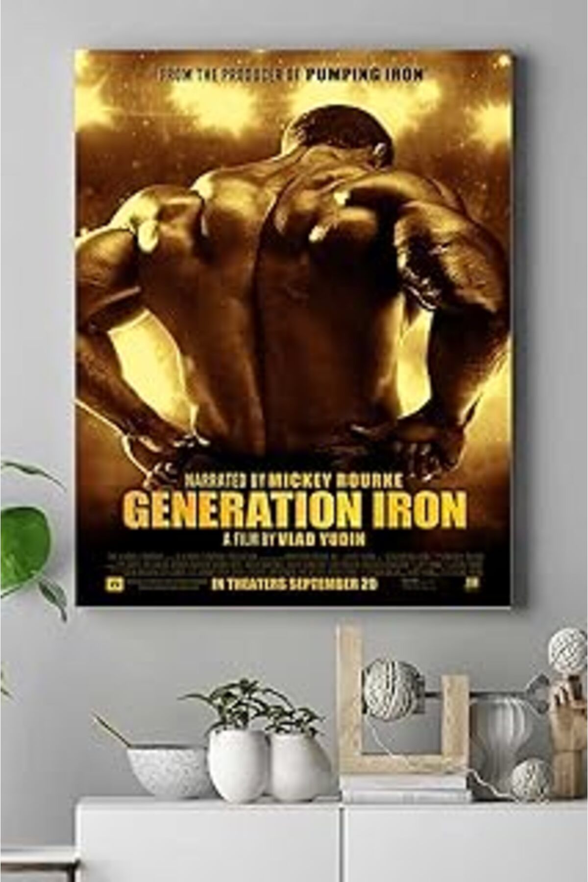 Pazarcan Postermanya (Pster16075) Generation Vücut Geliştirme Body Building Fitness Kanvas Tablo 30 X 40