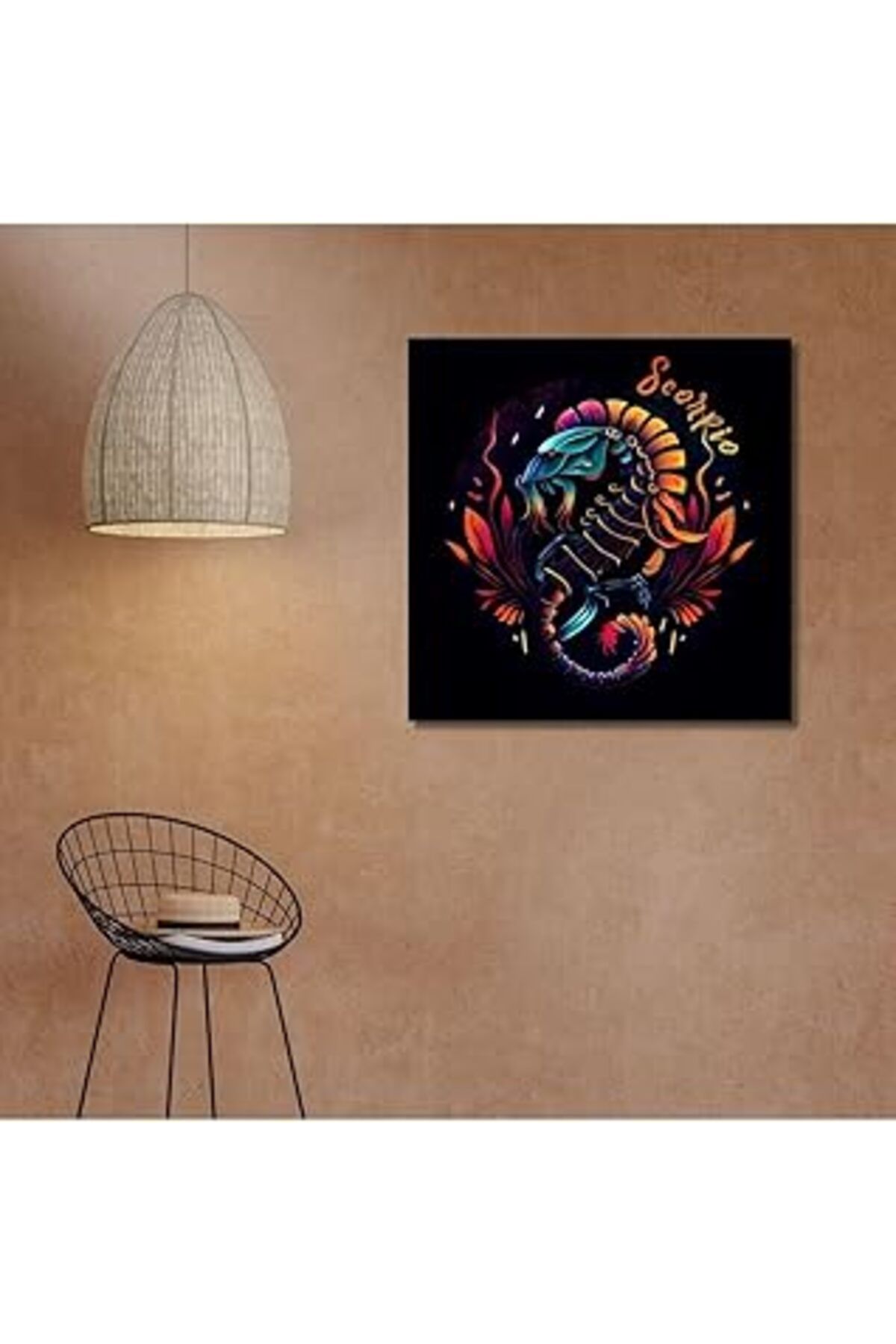Pazarcan Gaagart Tekli Kare Kanvas Astroloji Ve Burç Tablosu Akrep Burcu 50 X 50 Gartnm8215