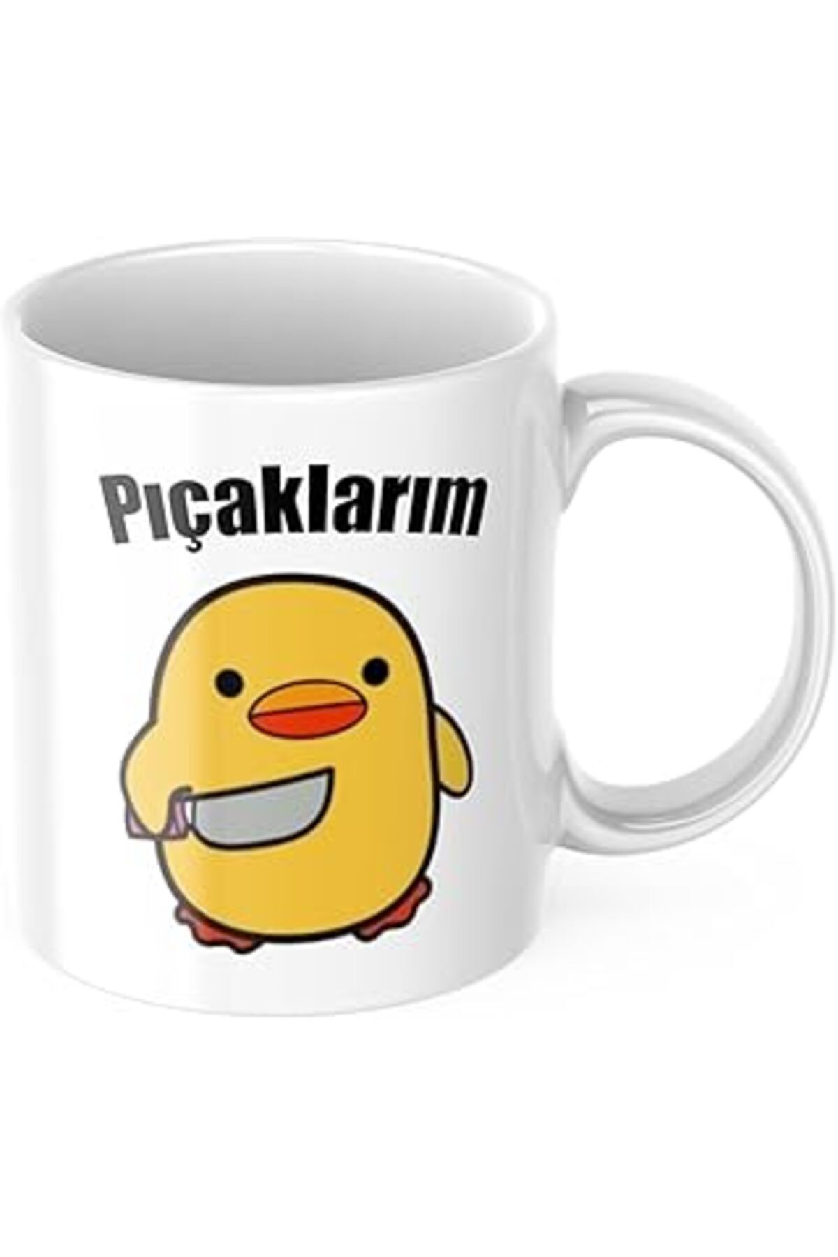 Pazarcan Taketshirt Pıçaklarım Komik Civciv Kupa Bardak Komik Yazılı Hediyelik Çay Kahve Kupası