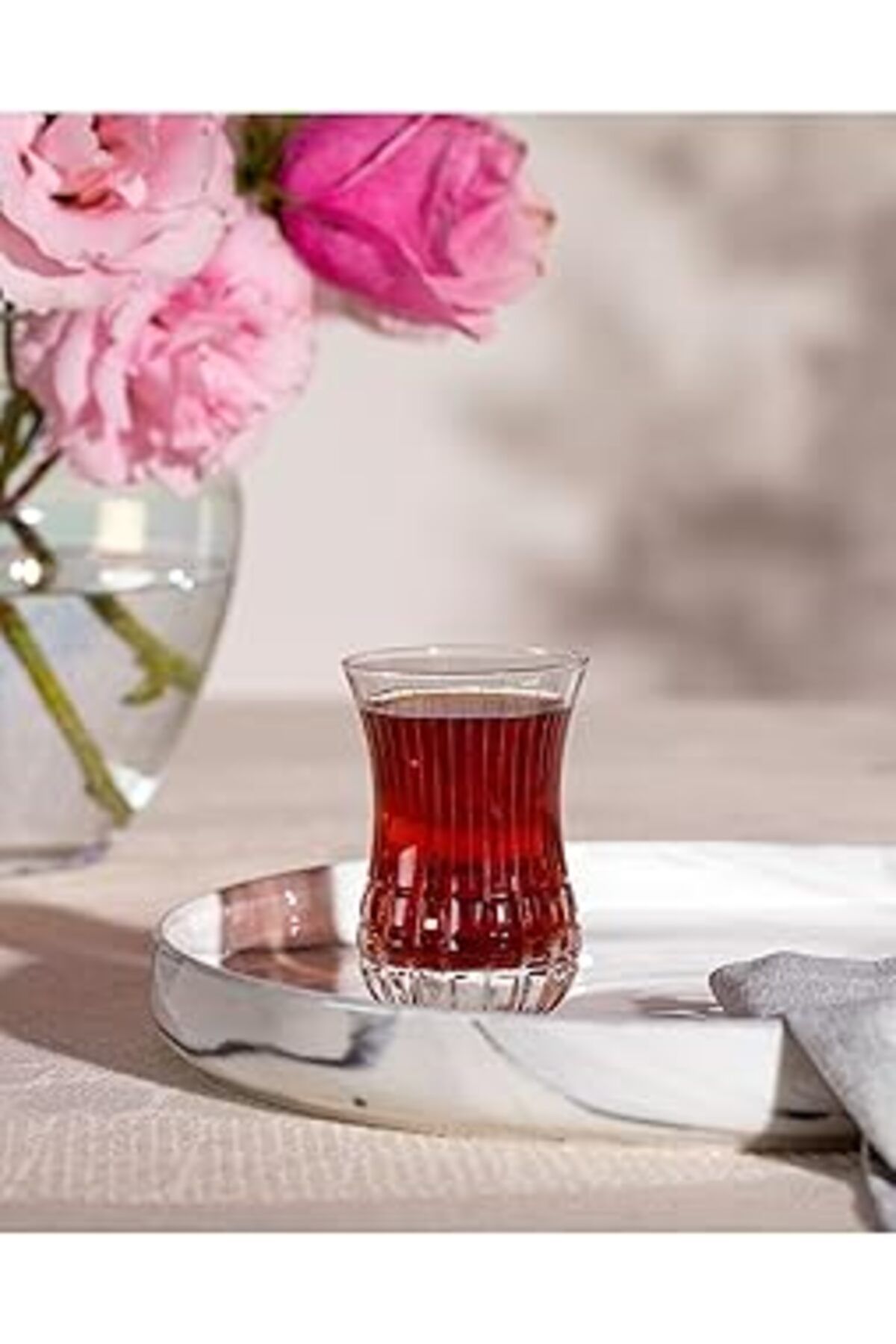 Mu Art Ahşap Carol 6'Lı Çay Bardağı Seti, 115 Ml