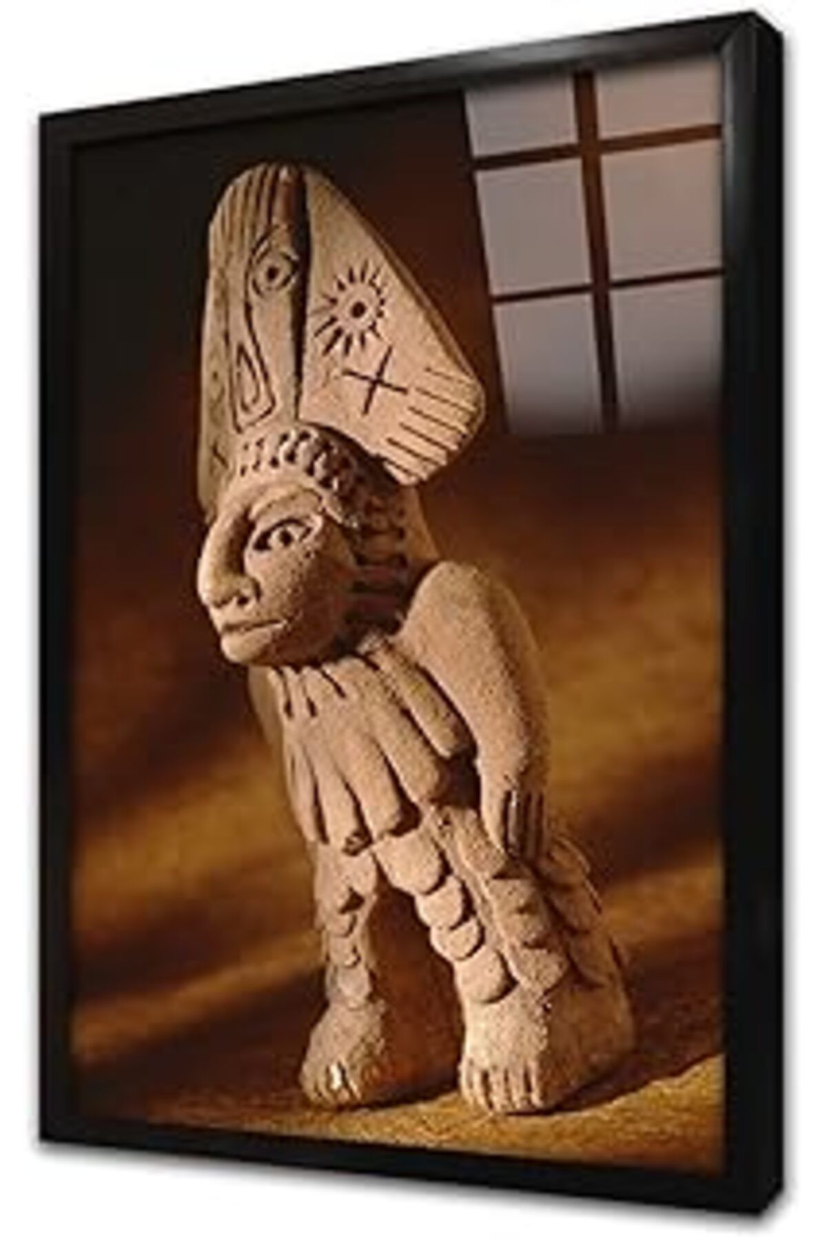 Pazarcan Heykel Obje Çerçeveli Cam Tablo 30X40 Cm Ca23119