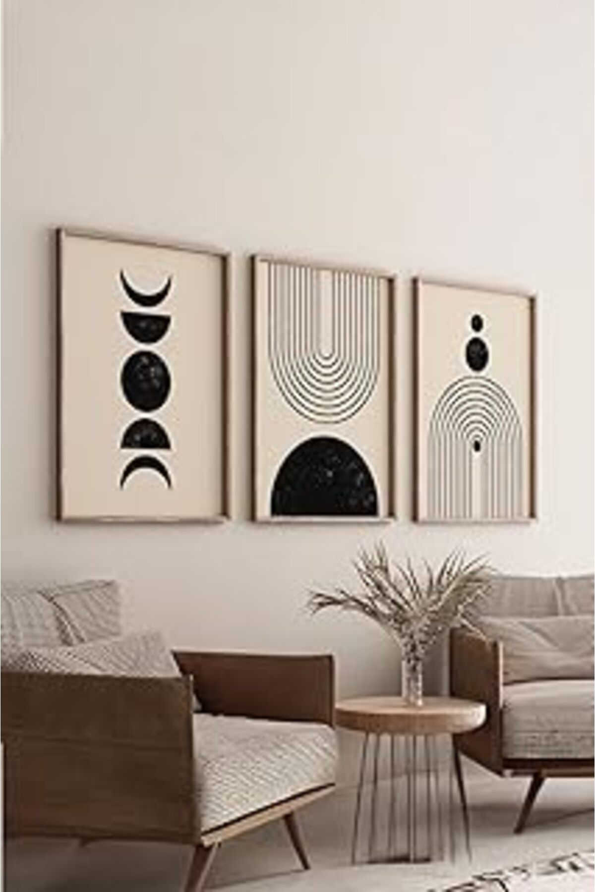 Pazarcan Artavessa Gerçek Ahşap Çerçeveli 3 Parça 3D Poster Tablo Seti - 3Dartsohoset17-1520