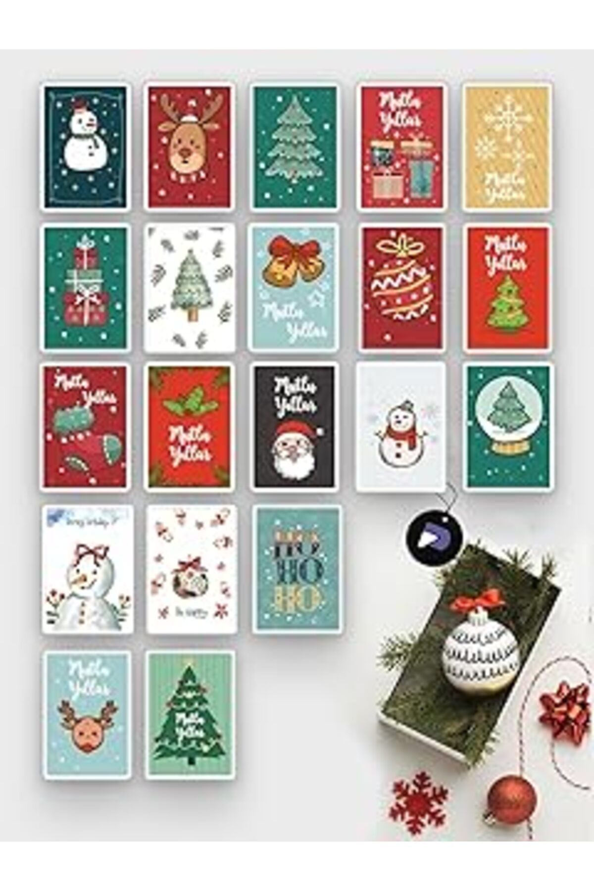 ASİTAN Postermanya 20'Li Yılbaşı Kartpostal Seti - Yılbaşı Kartı, Yeni Yıl Kartı, Yılbaşı Kartları, Noel T