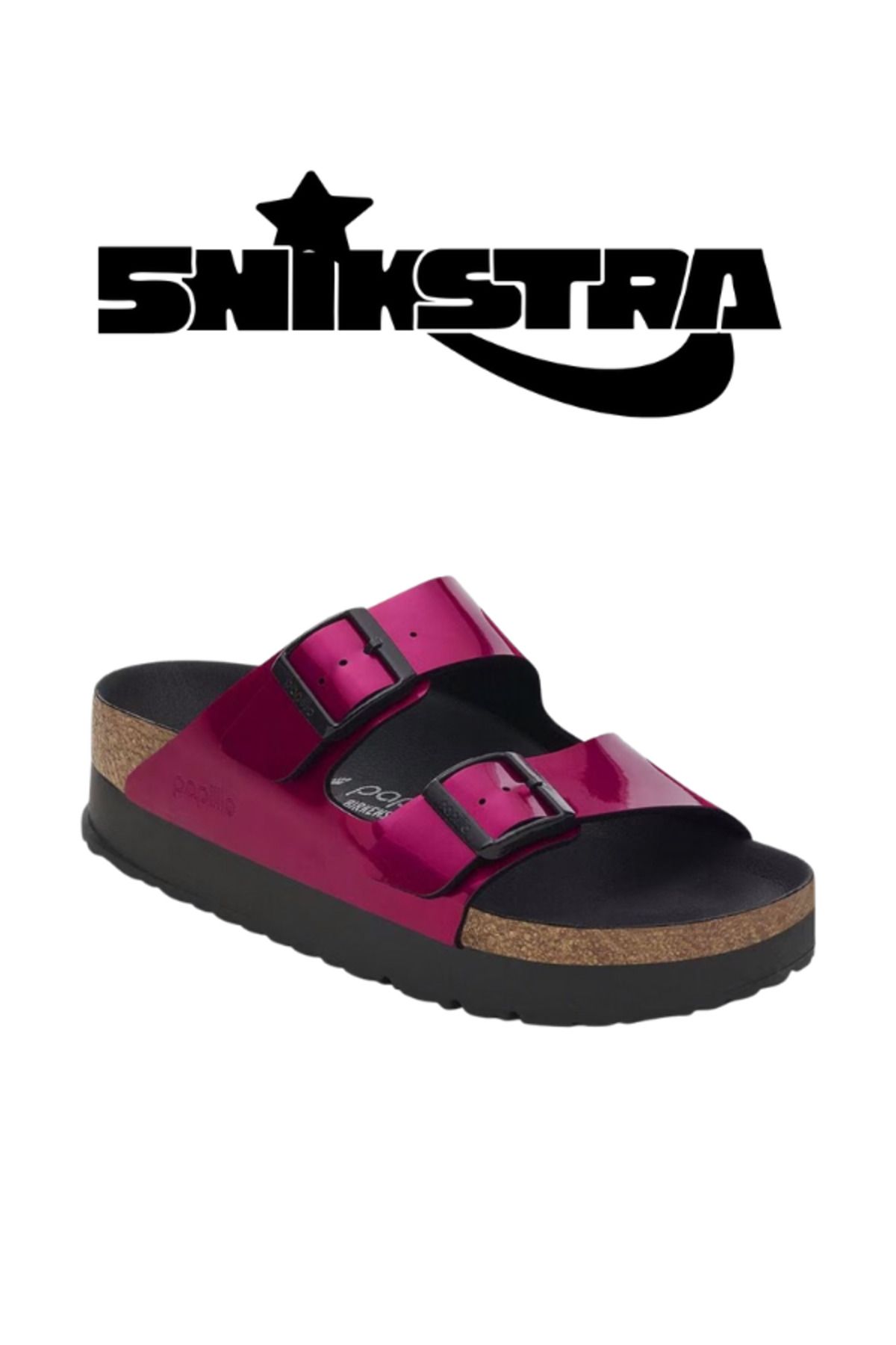 Birkenstock ARIZONA PLATFORM FLEX BF METALLIC Birko-flor 1028460 - Snikstra