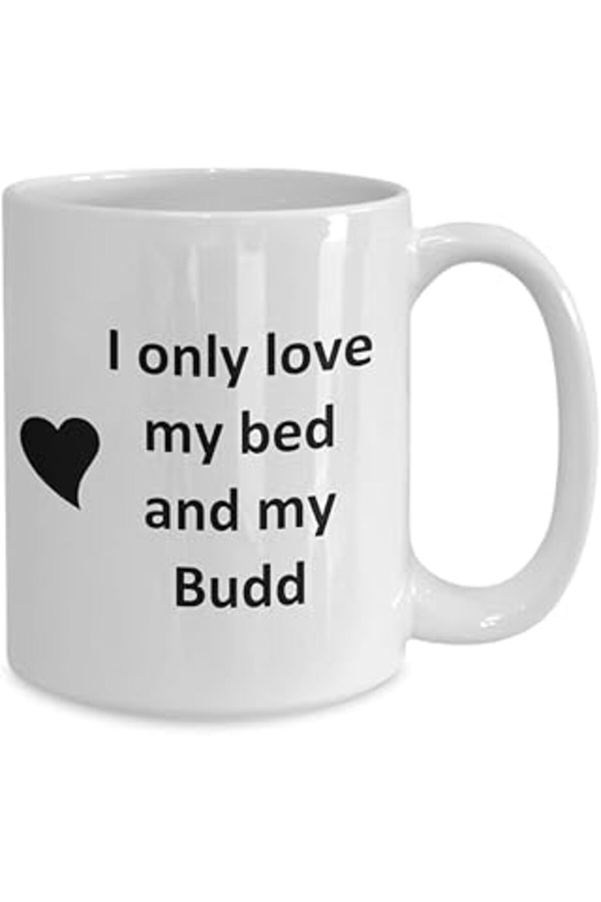 ASİTAN Print Dore Budd Lover Kupa - Kedi Köpek Kuş Evcil Hayvan Adı - Love My Budd Adı Kahve - Ingilizce K
