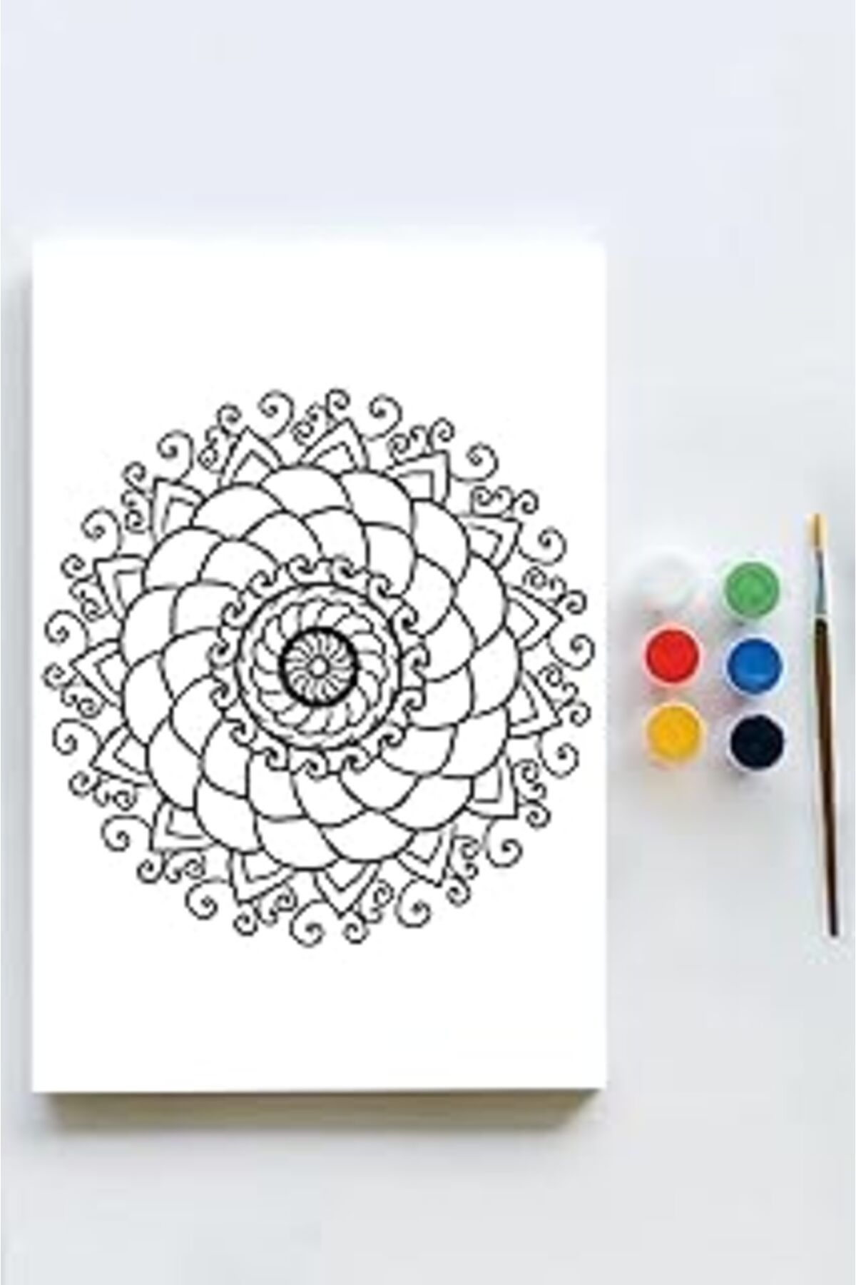 Mu Art Ahşap Postermanya (Pster21619) Mandala Tuval Kanvas Tablo Boyama Hobi Seti 11 (40X60Cm)