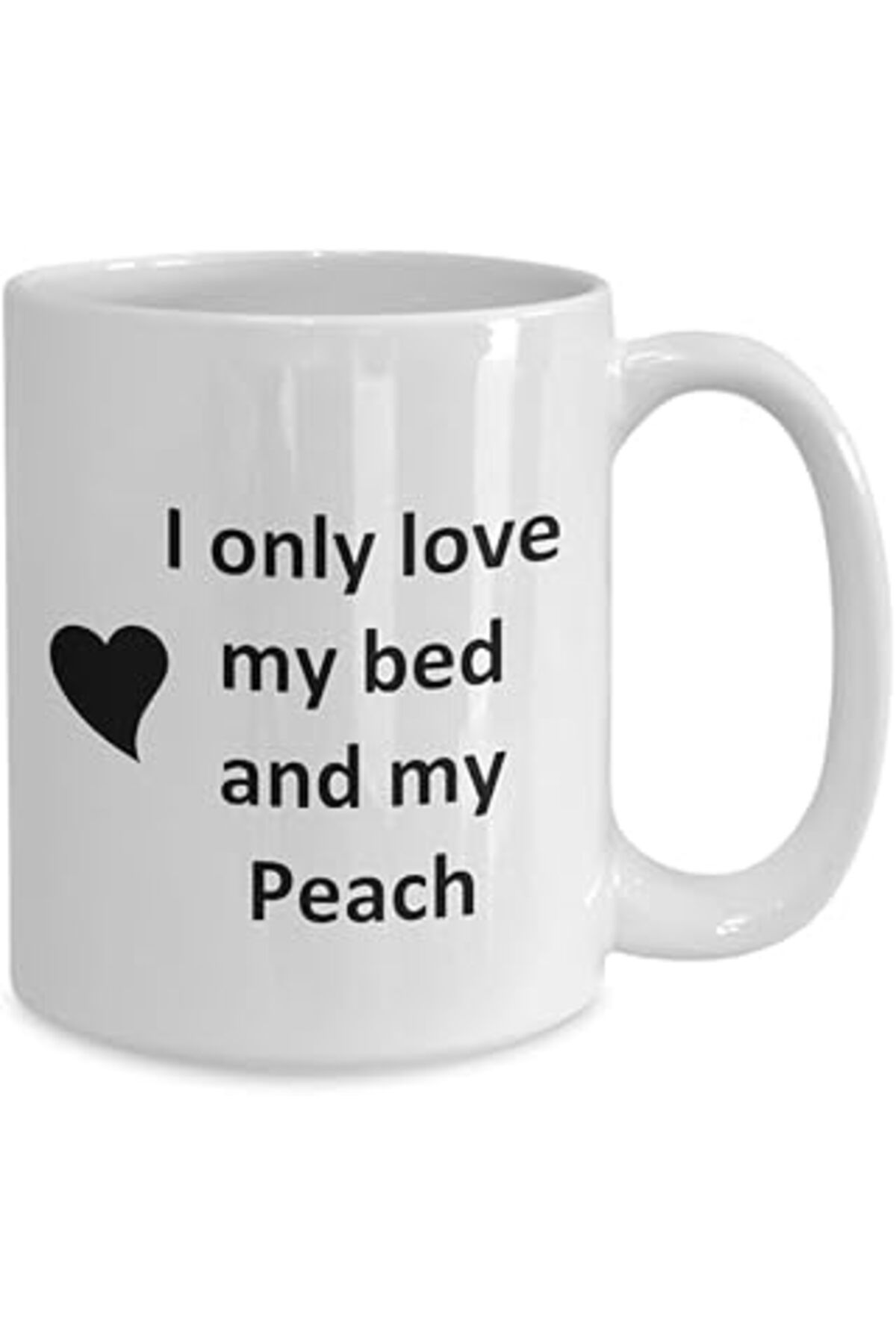 NETWORK ART Print Dore Şeftali Sevgilisi Kupa - Köpek Kuş Evcil Hayvan Adı - Love My Peach Adı Ingilizce Kupa