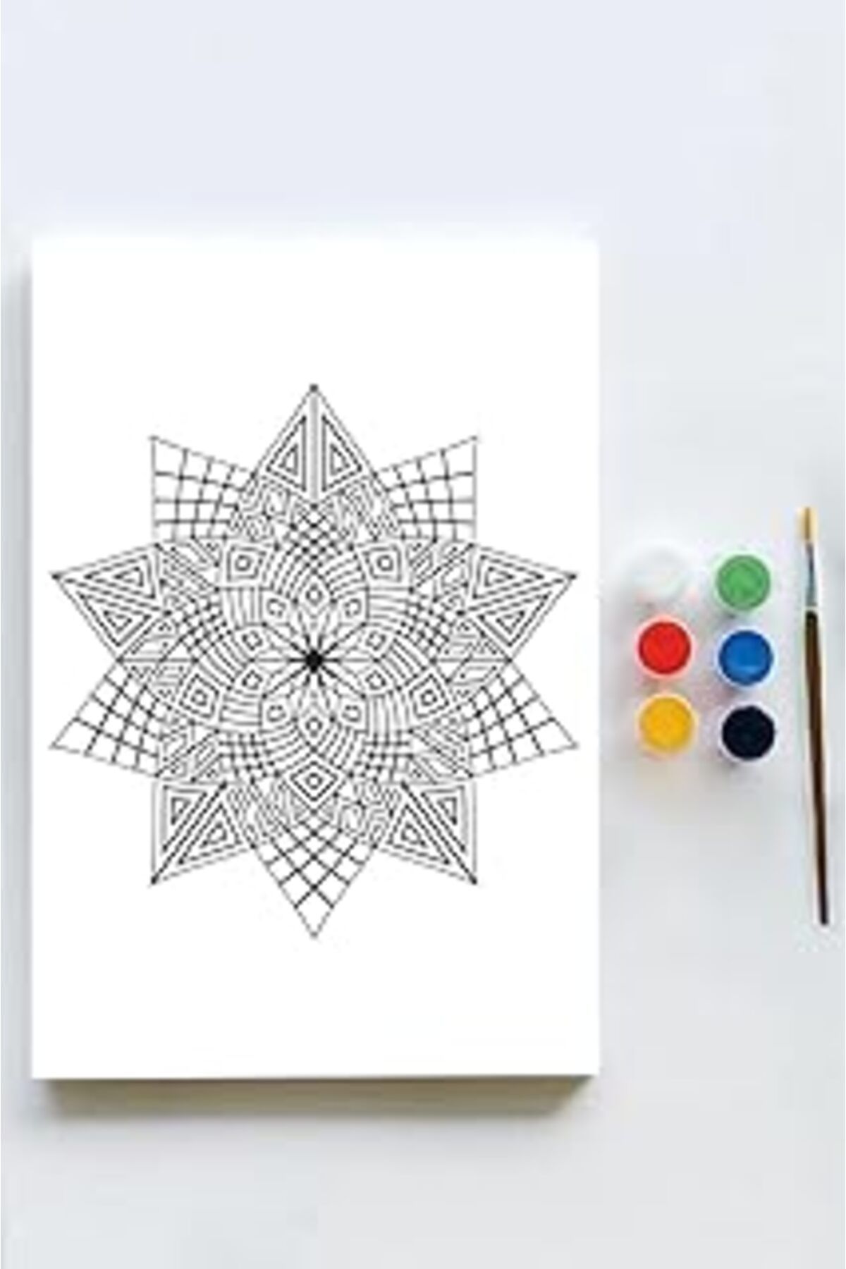 NETWORK ART Postermanya (Pster21585) Mandala Tuval Kanvas Tablo Boyama Hobi Seti (30X40Cm)