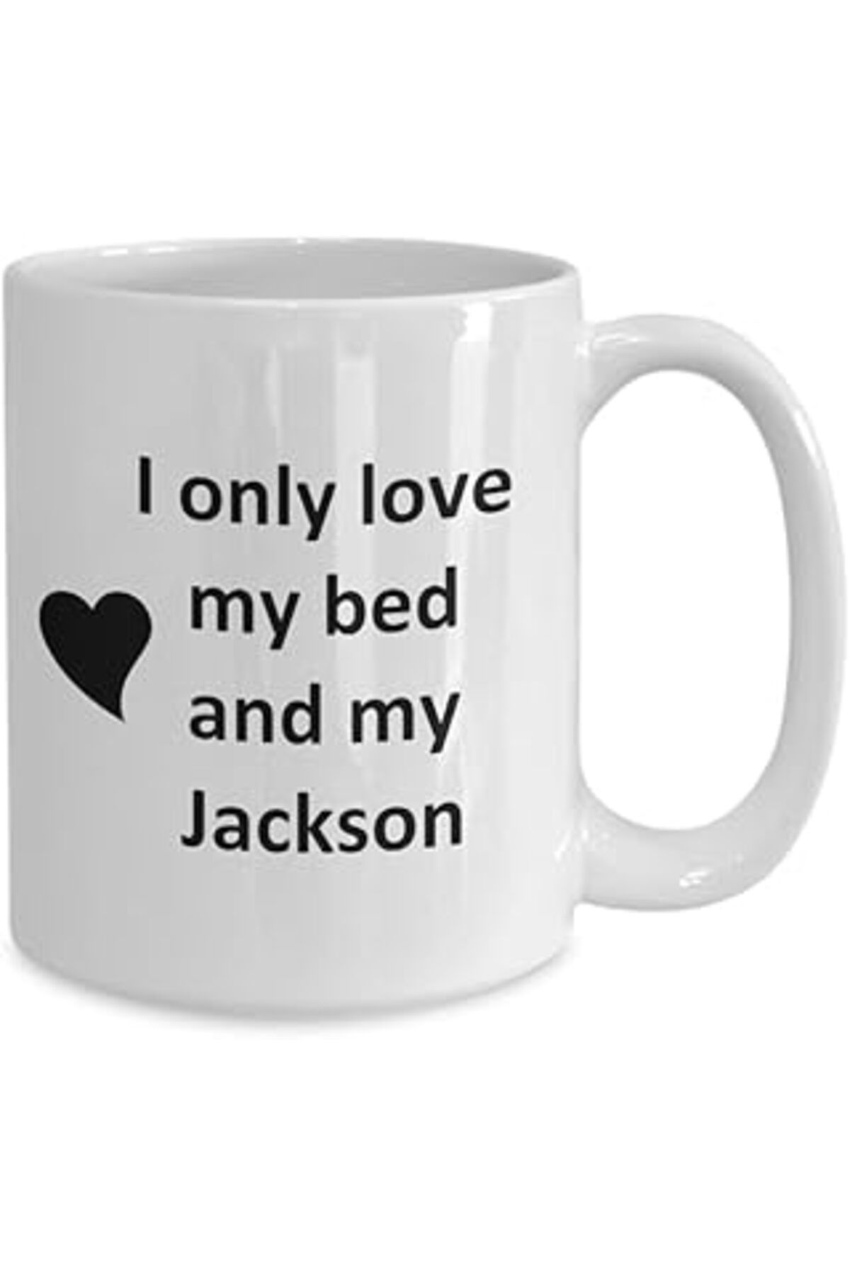 ASİTAN Print Dore Jackson Lover Kupa - Kedi Köpek Kuş Evcil Hayvan Adı - Love My Jackson Adı Ingilizce Kup