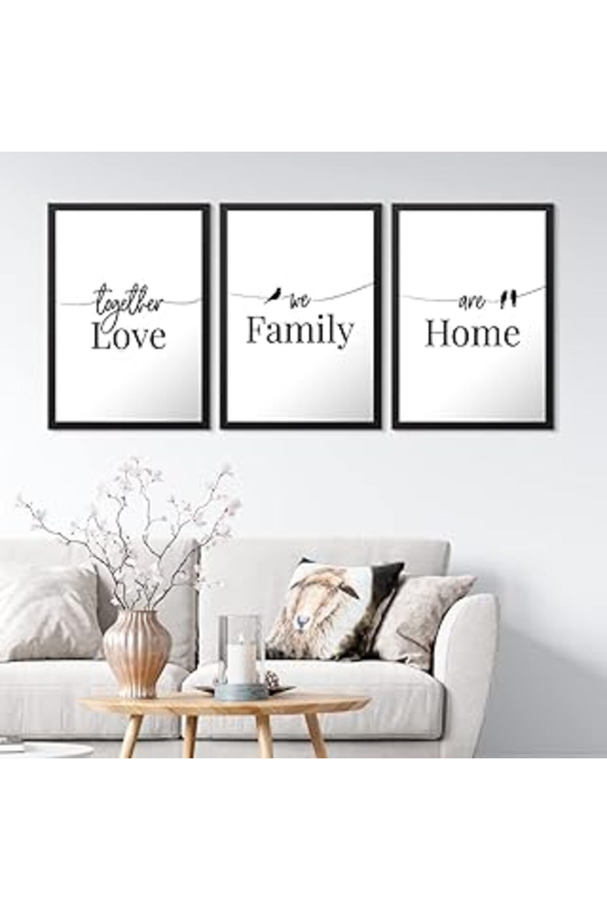 Pazarcan Tabloshop Love Family Home 3 Parça Çerçeveli Set 35 X 45Cm (3 Adet)