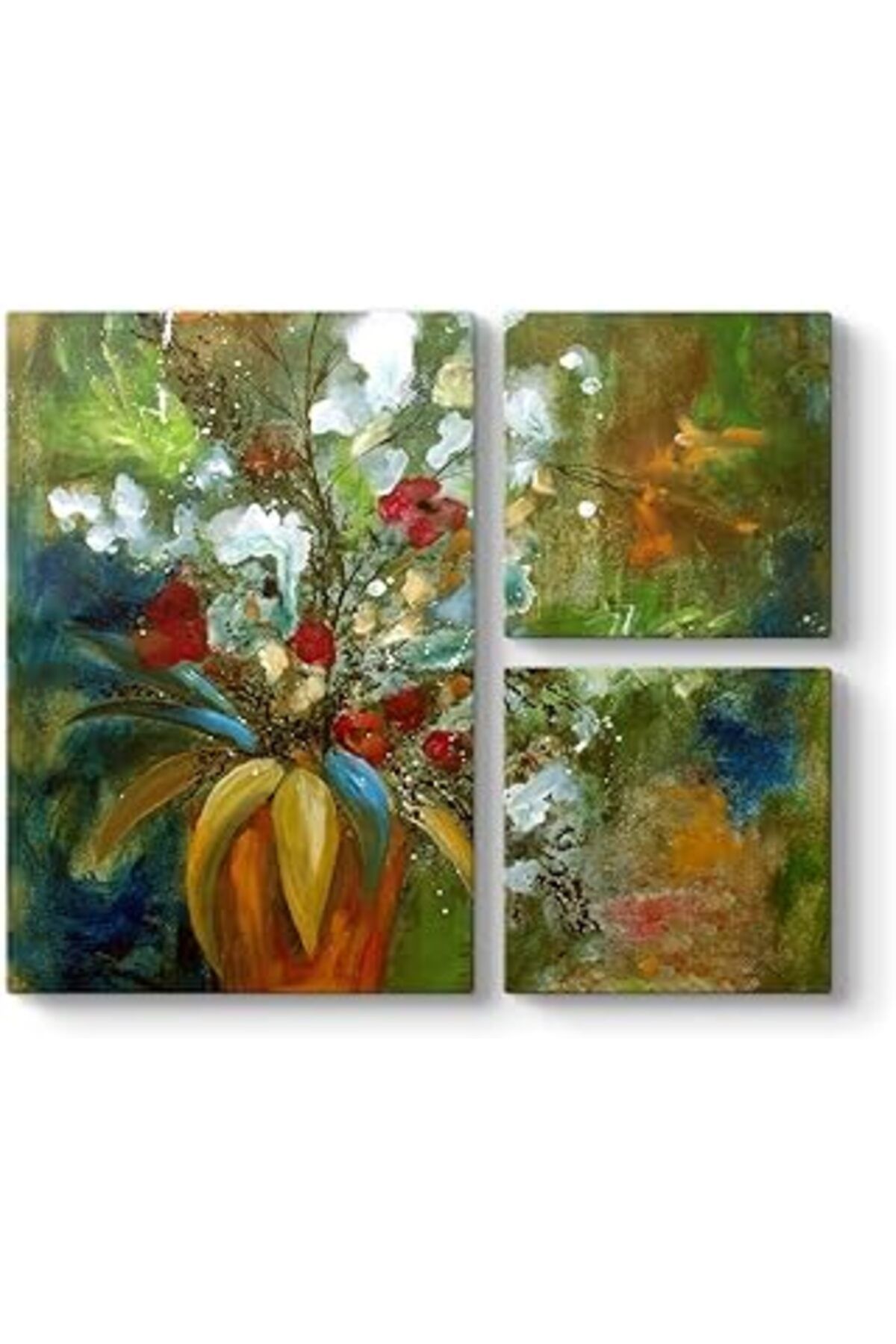 Pazarcan Tabloshop Çiçek Akrilik Tablo 88 X 73-3 Parçalı