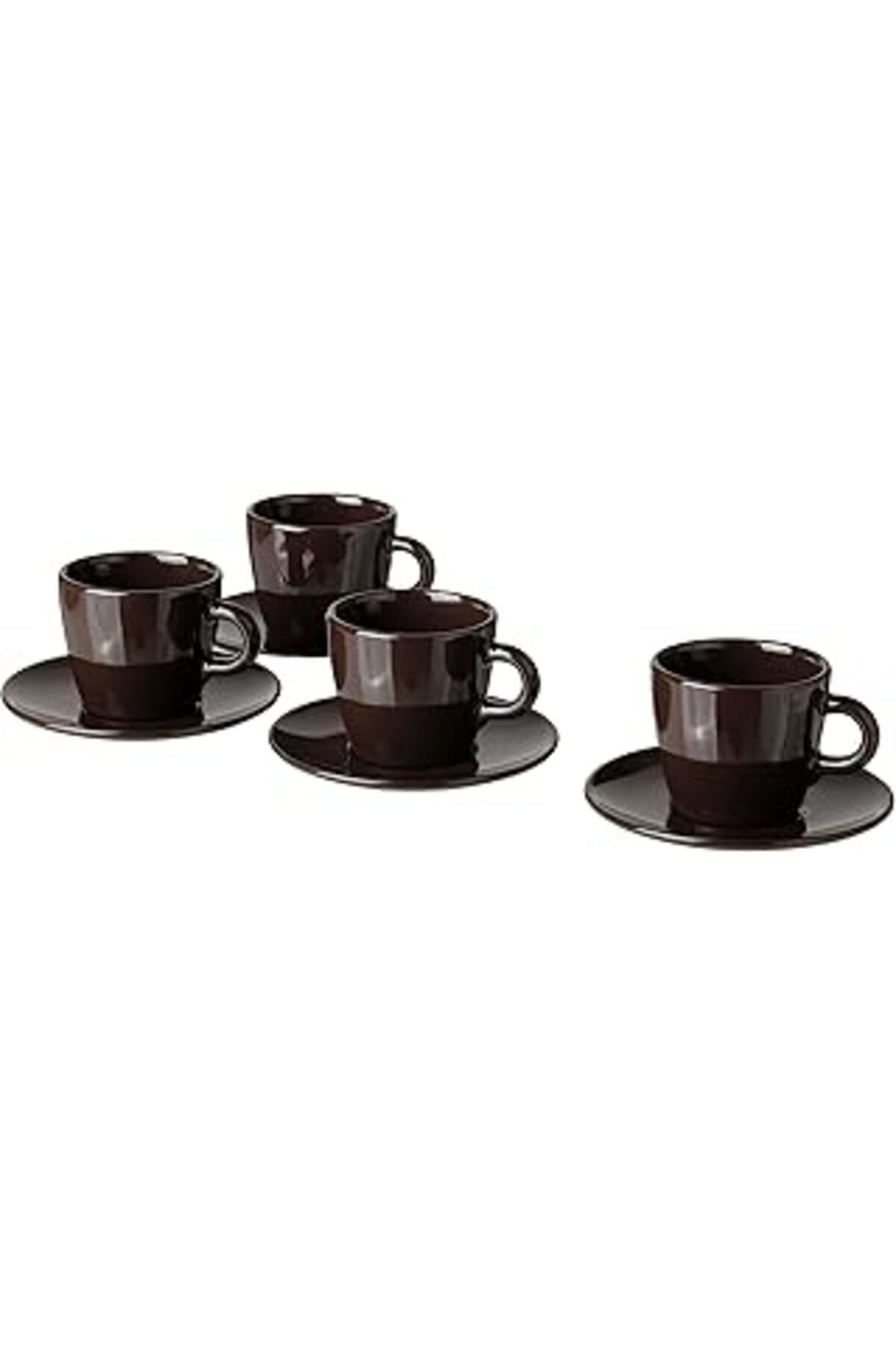 Mu Art Ahşap Färgklar Fincan Tabağı, 7 Cl, Parlak/Kahverengi
